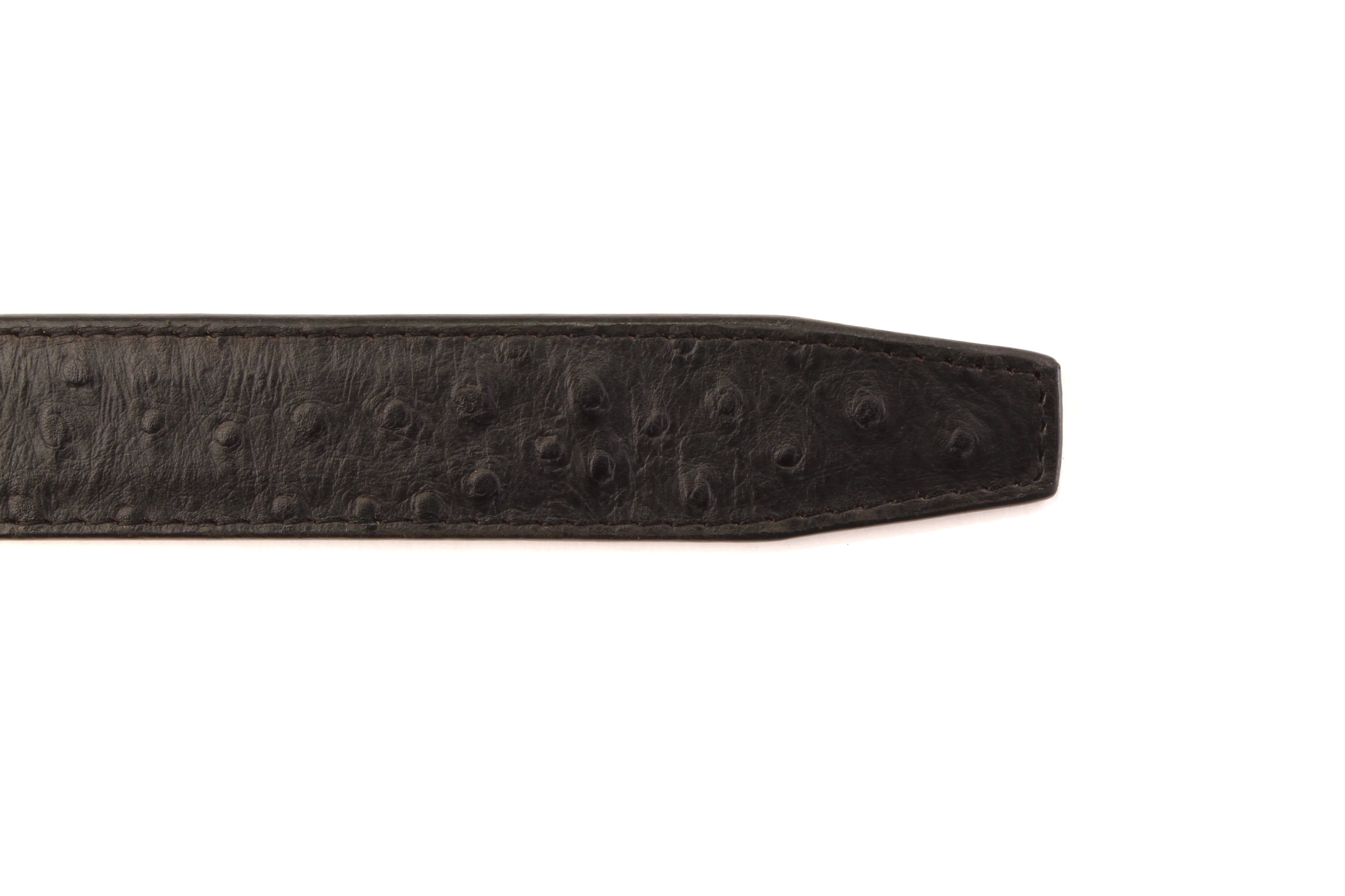 1.25" Black Ostrich-Embossed Leather Strap - Image 5