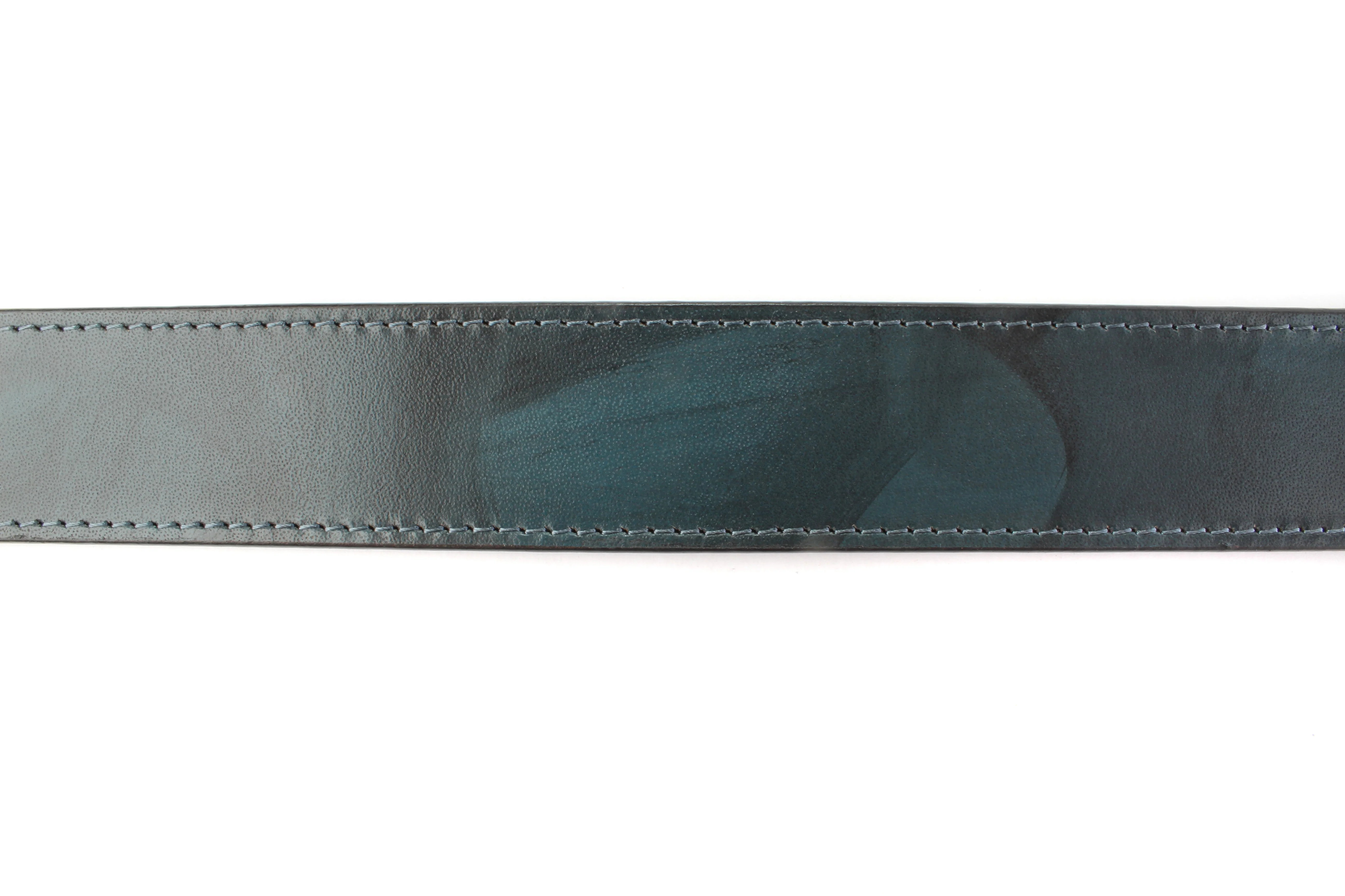Blackened Blue Marbled Buffalo Leather Strap - Image 5