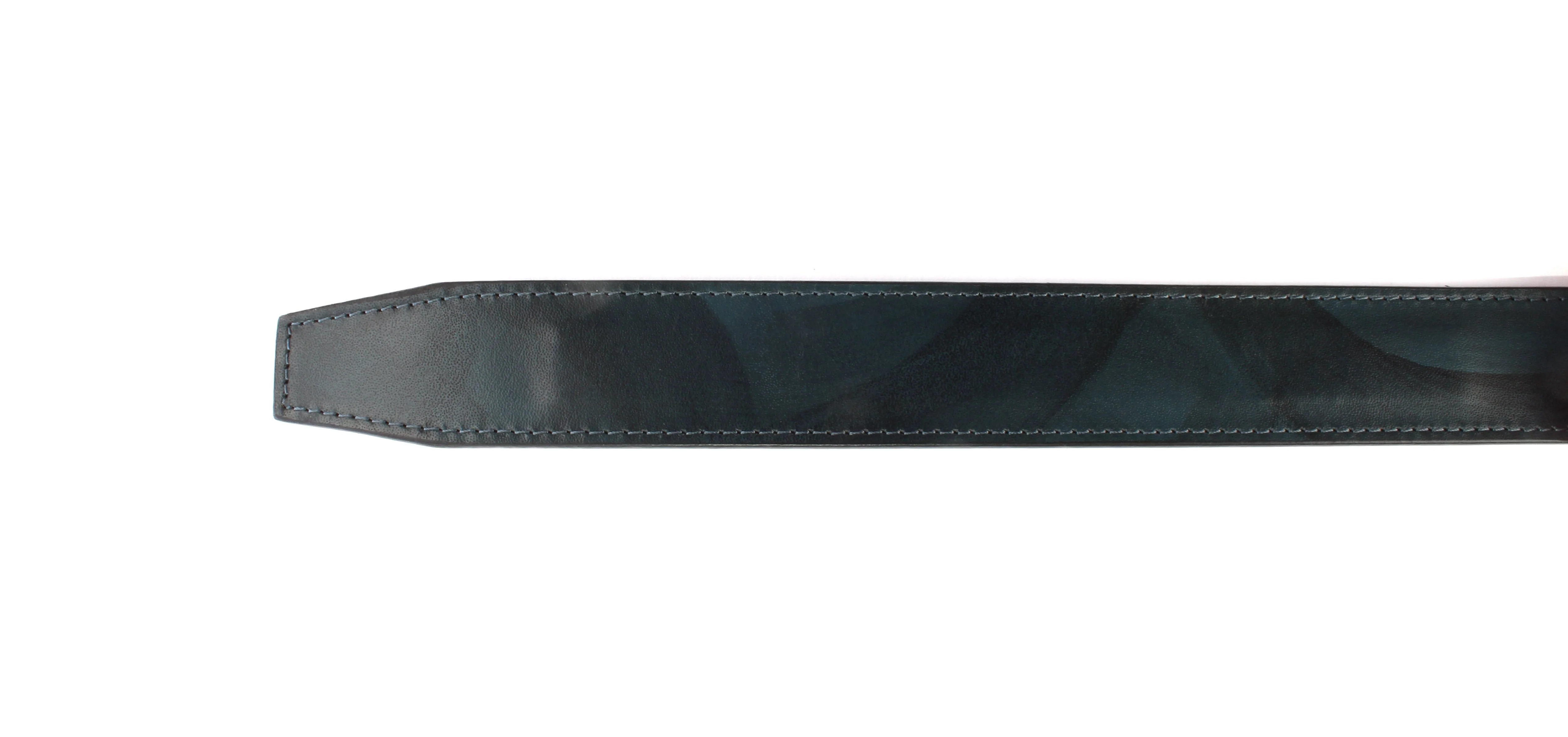 Blackened Blue Marbled Buffalo Leather Strap - Image 6