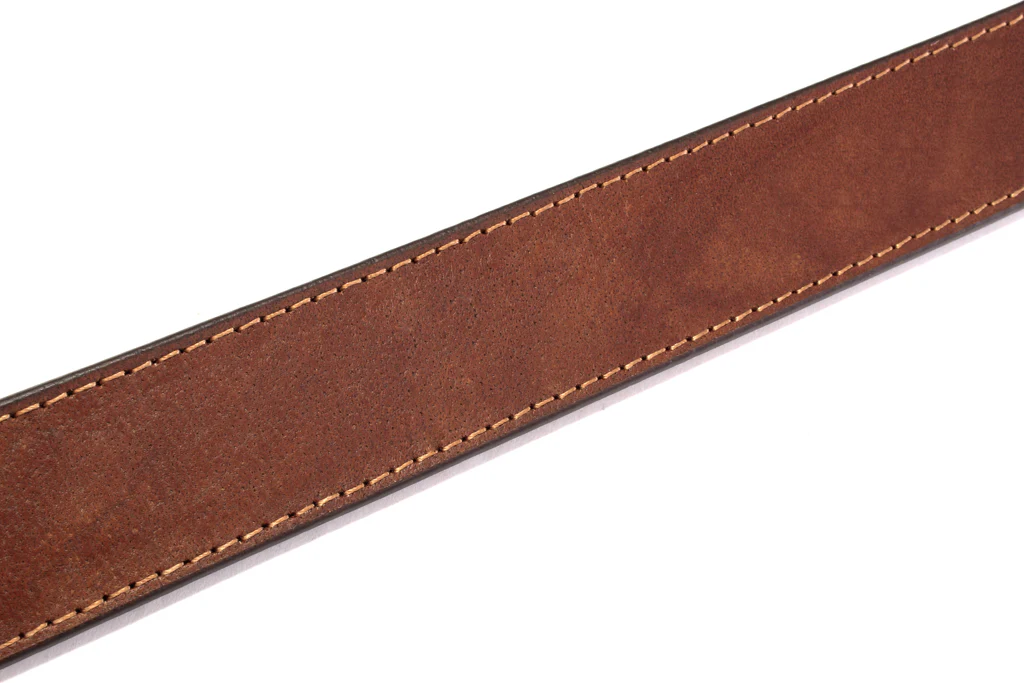 1.25" Marbled Tan Vegetable Tanned Leather Strap - Image 3