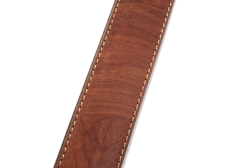 1.25" Marbled Tan Vegetable Tanned Leather Strap - Image 5