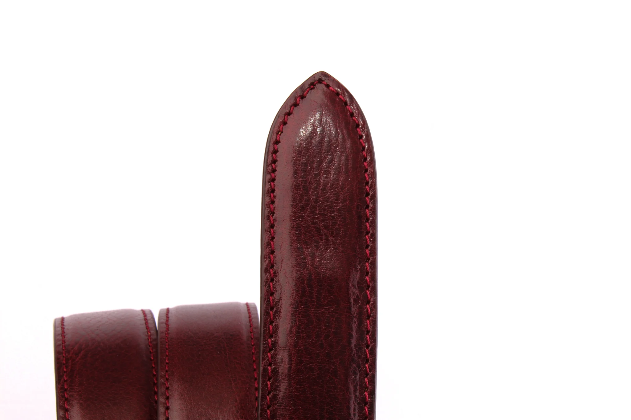 1.25" Merlot Italian Calfskin Strap - Image 3