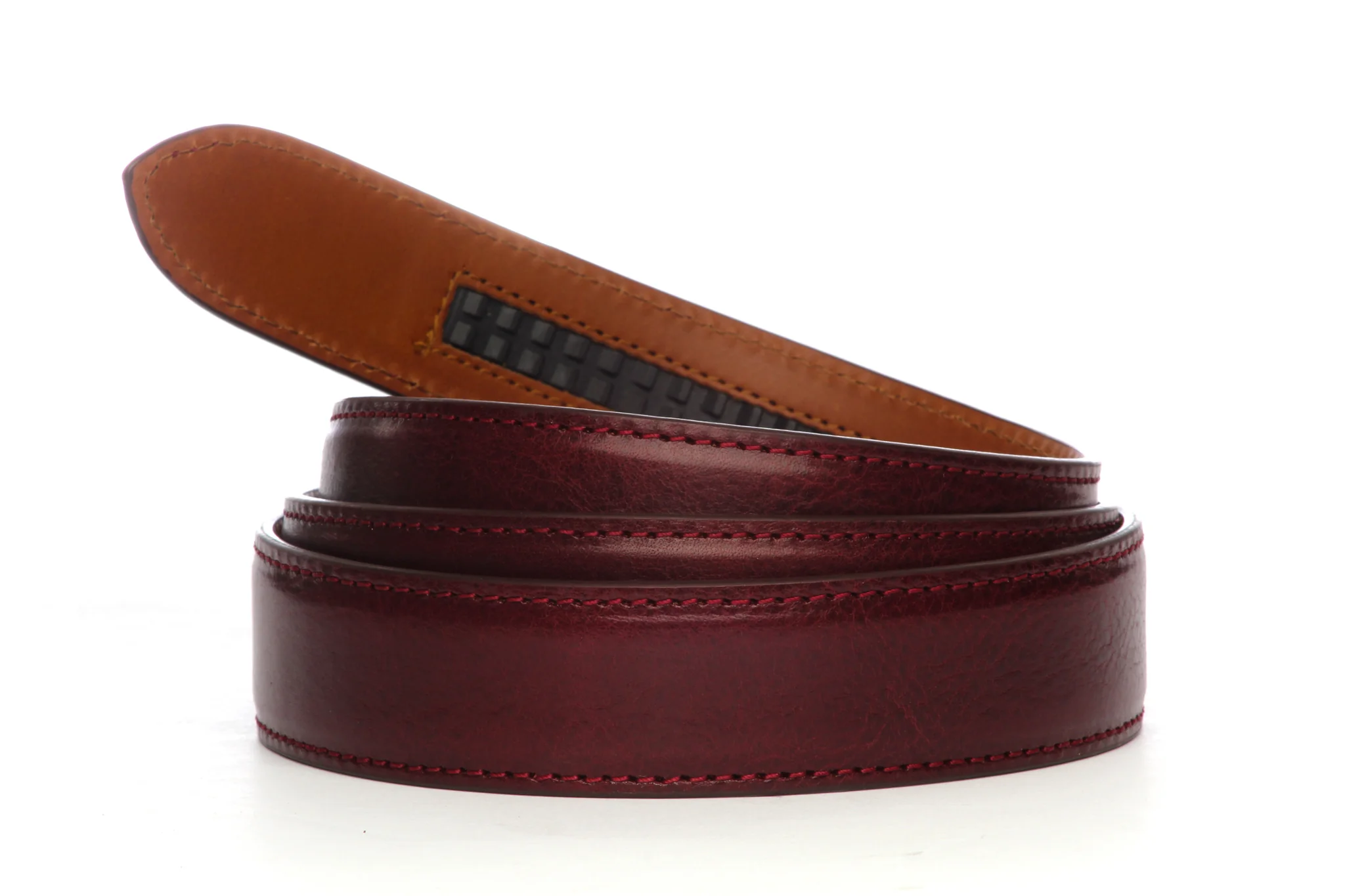 1.25" Merlot Italian Calfskin Strap - Image 4