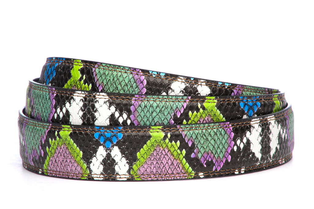 1.25" Multi-Colored Boa Print Strap - Color Pattern Random (CAS) - Image 4