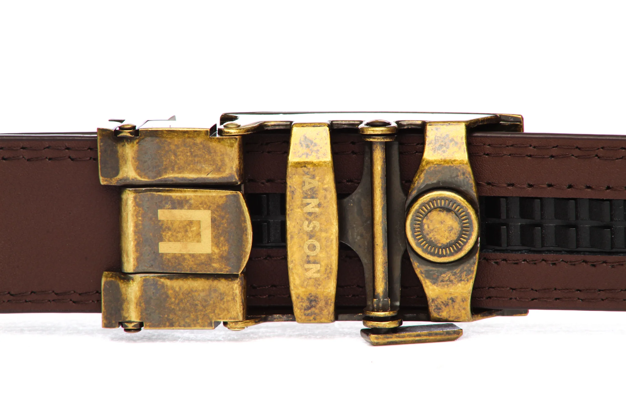 1.25" Classic Buckle in Antiqued Gold - Image 4