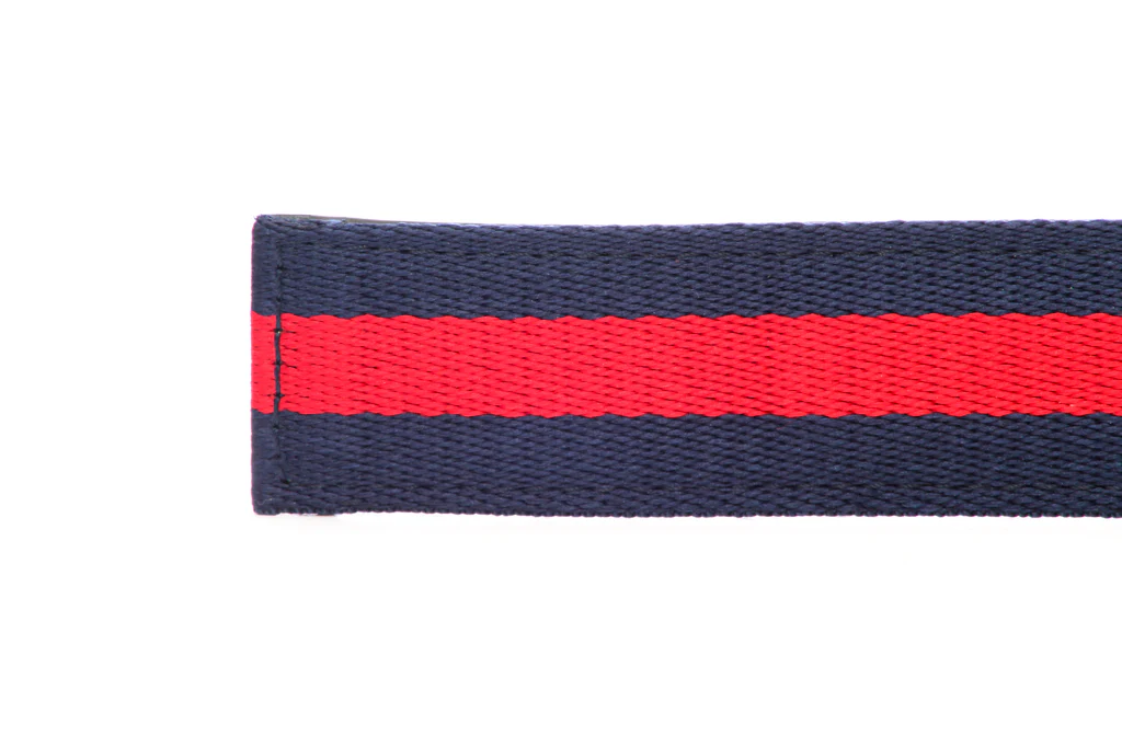 1.25" Navy-Red Stripe Cloth Strap - Image 5