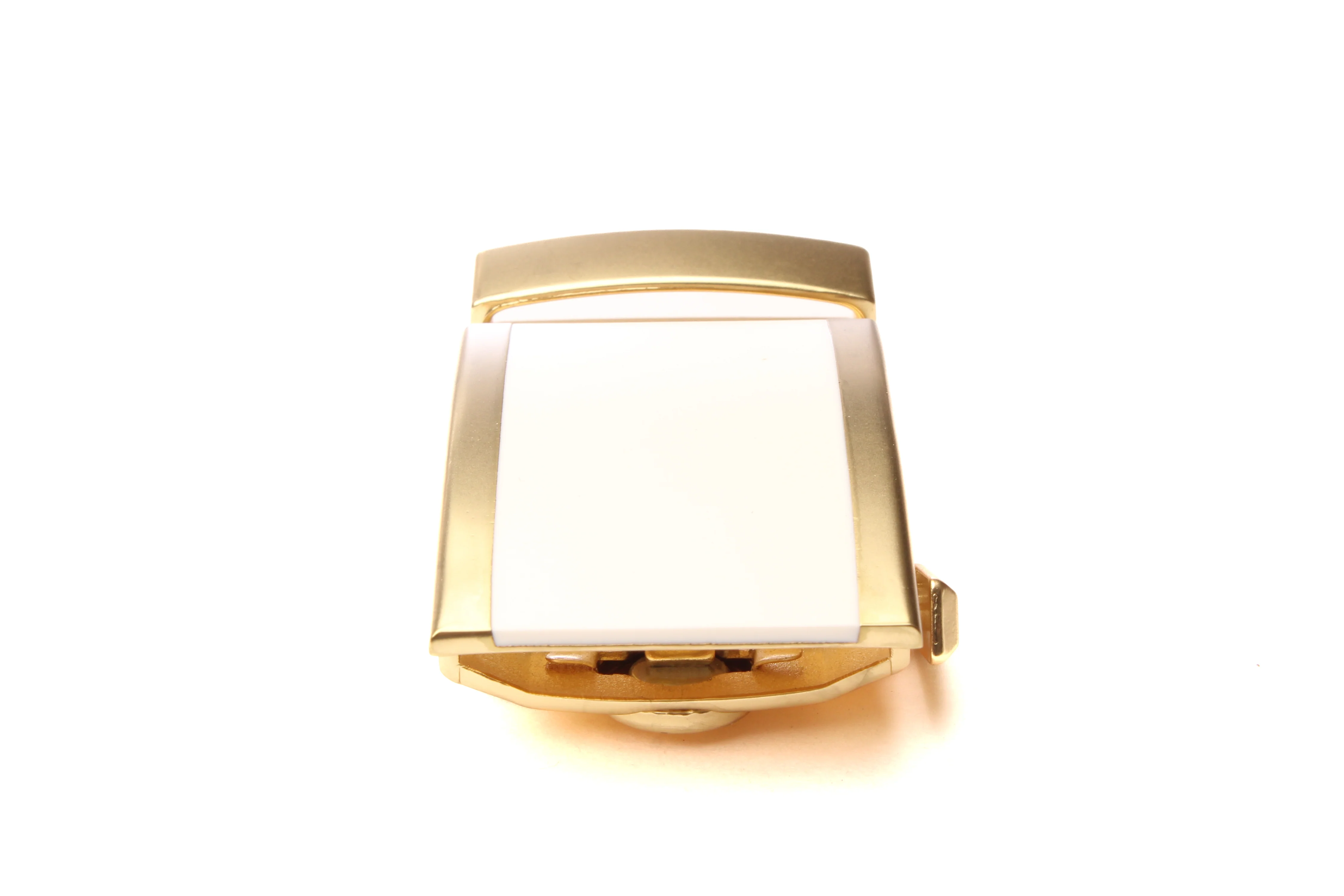 1.25" White Onyx Buckle in Gold - Image 3