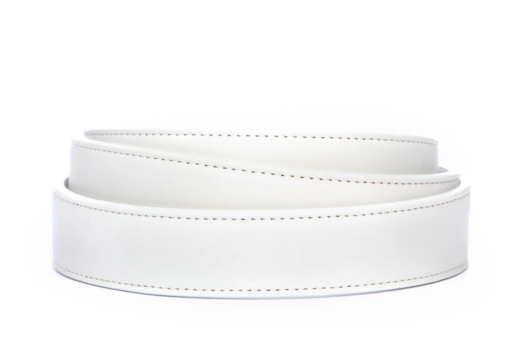 1.25" White Vegan Leather Strap