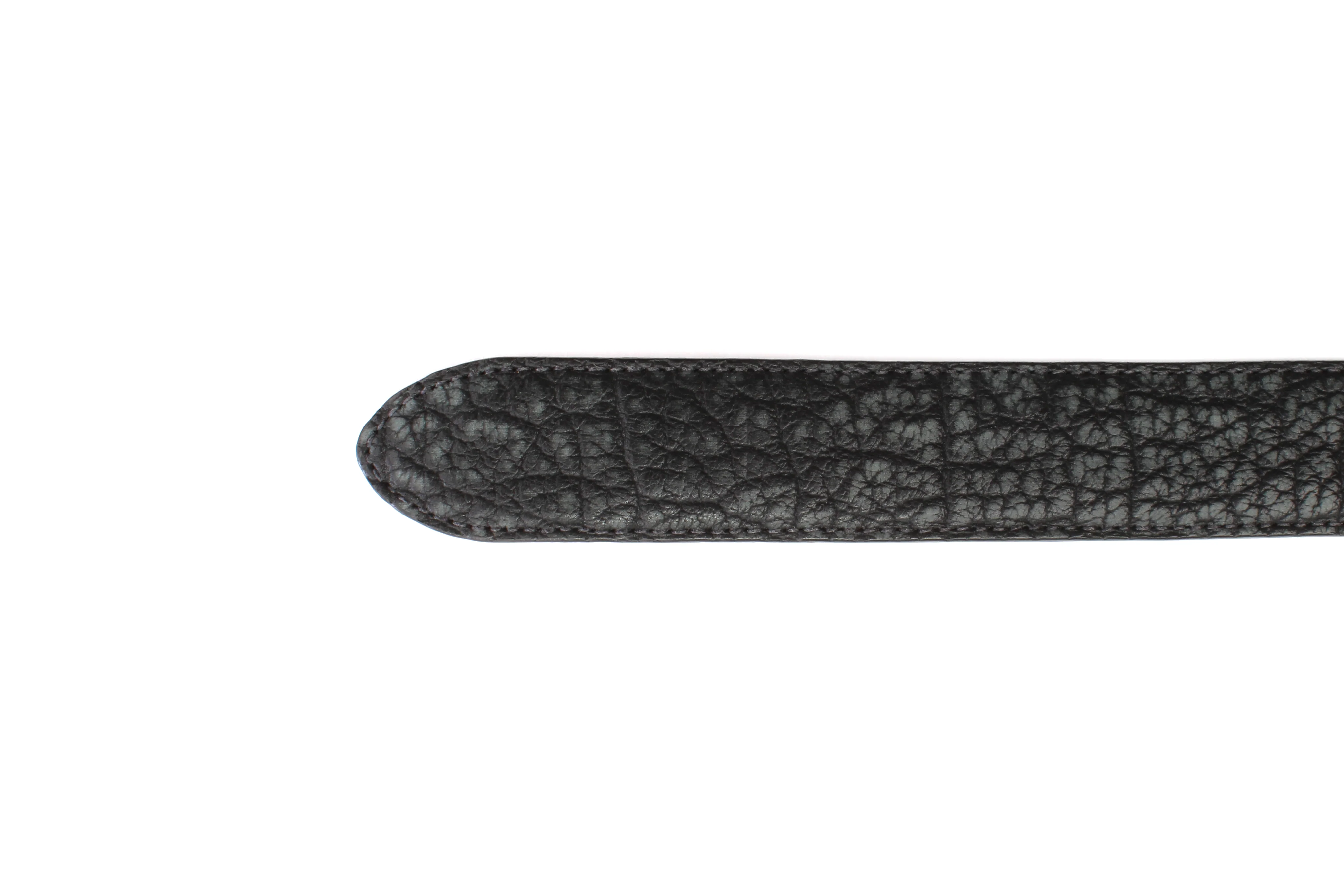 1.5" Black American Bison Suede Leather Strap - Image 2