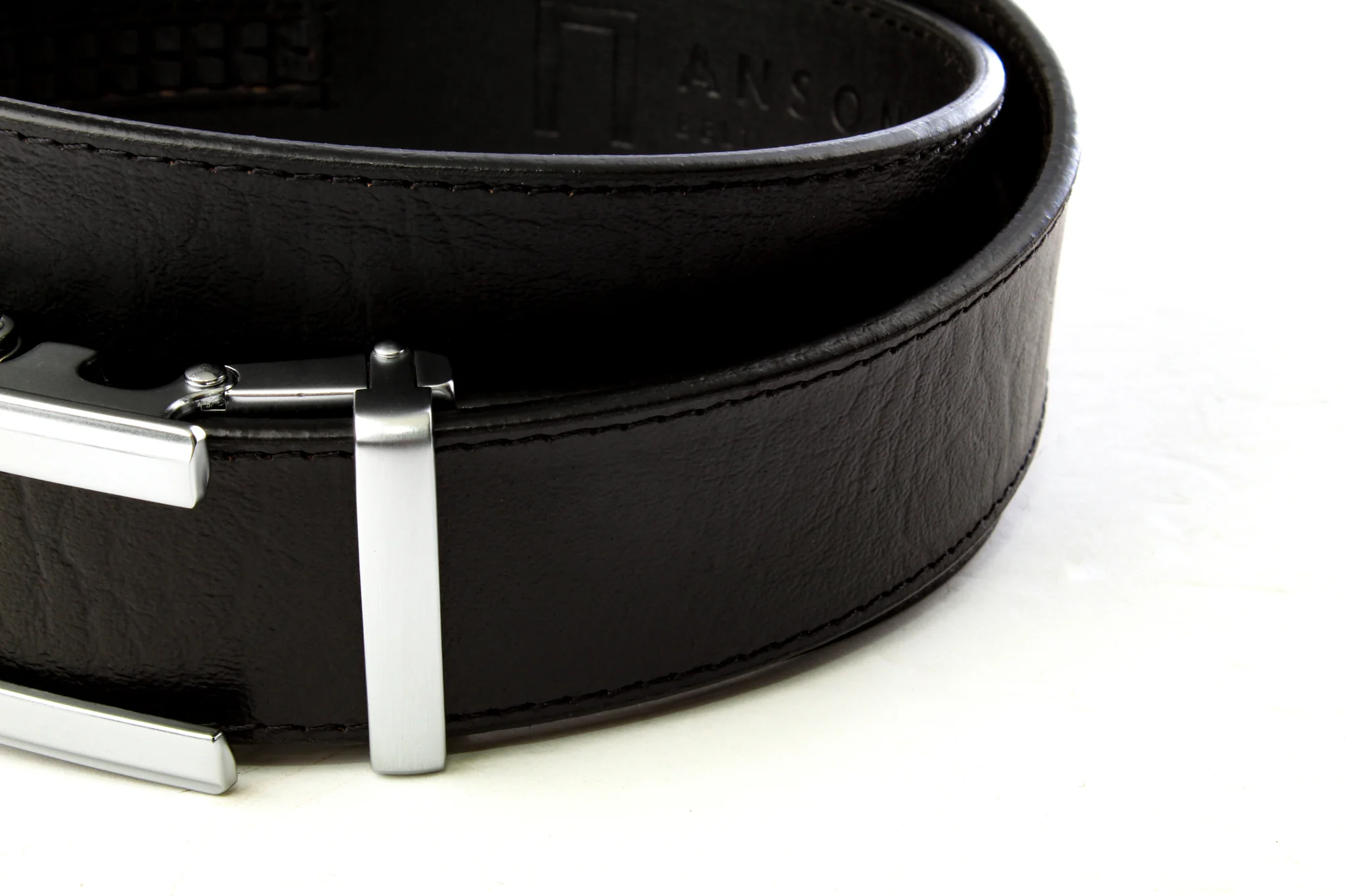 1.5" Black Buffalo Vegetable Tanned Leather w/Traditional in Silver Buckle - Image 12