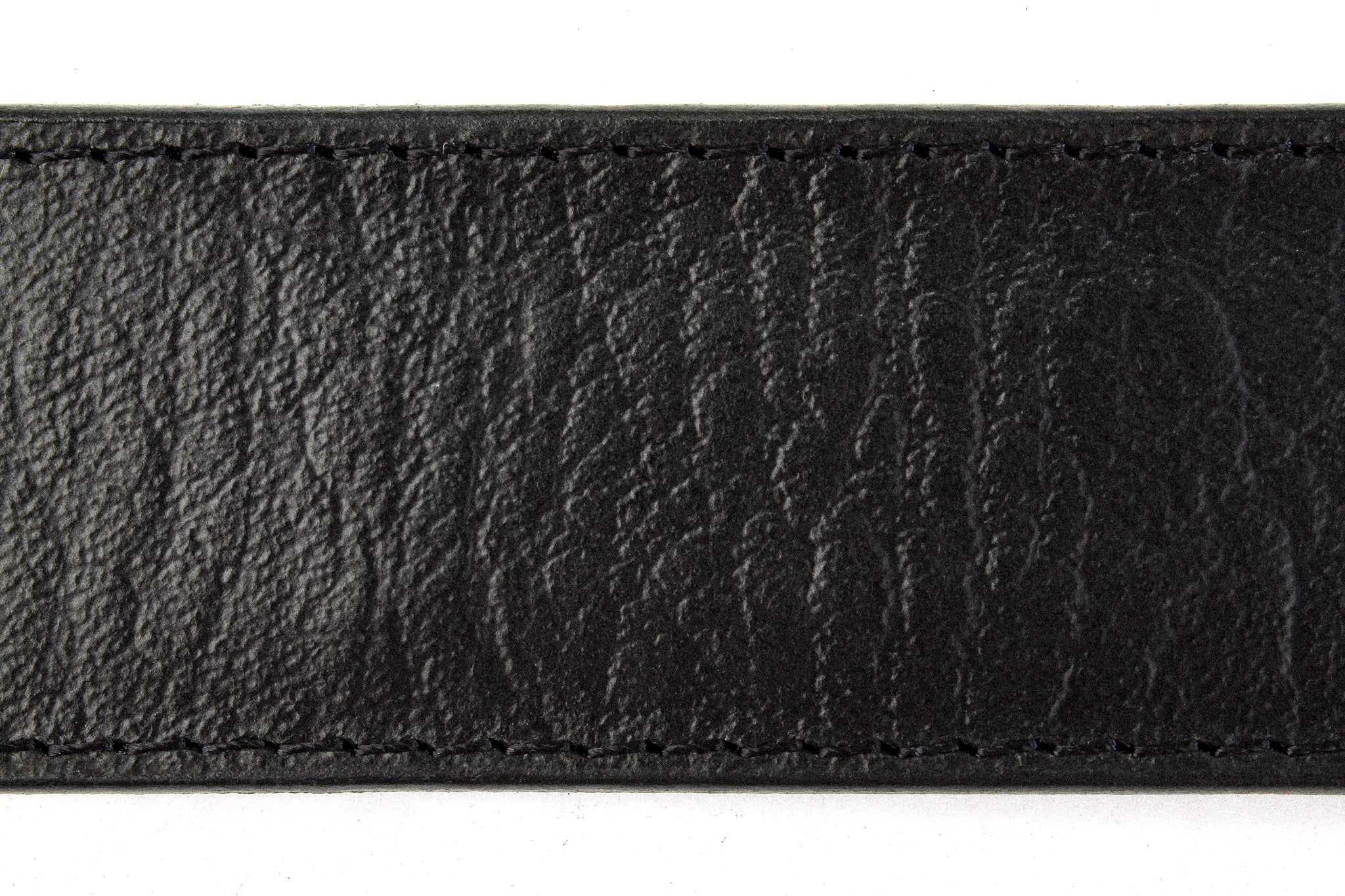 1.5" Black Buffalo Vegetable Tanned Leather w/Traditional in Silver Buckle - Image 2