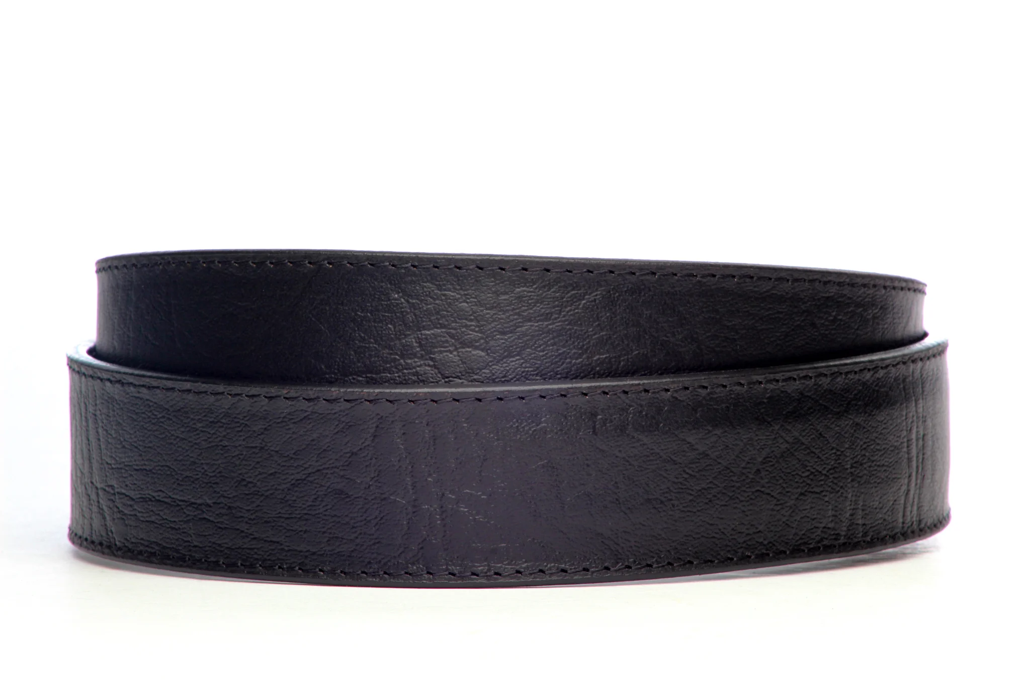 1.5" Black Buffalo Vegetable Tanned Leather w/Traditional in Silver Buckle - Image 3