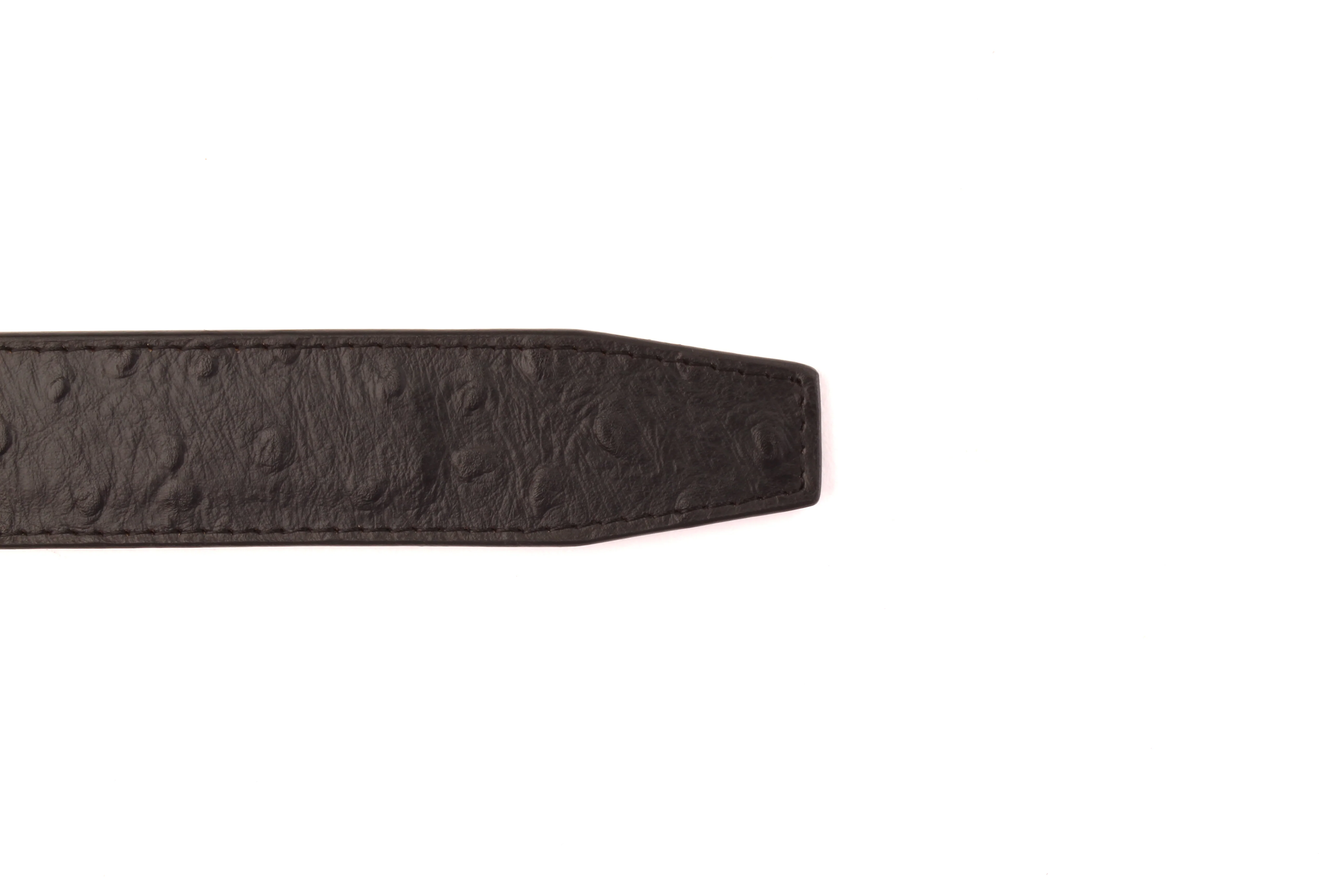 1.5" Black Ostrich-Embossed Leather Strap - Image 10