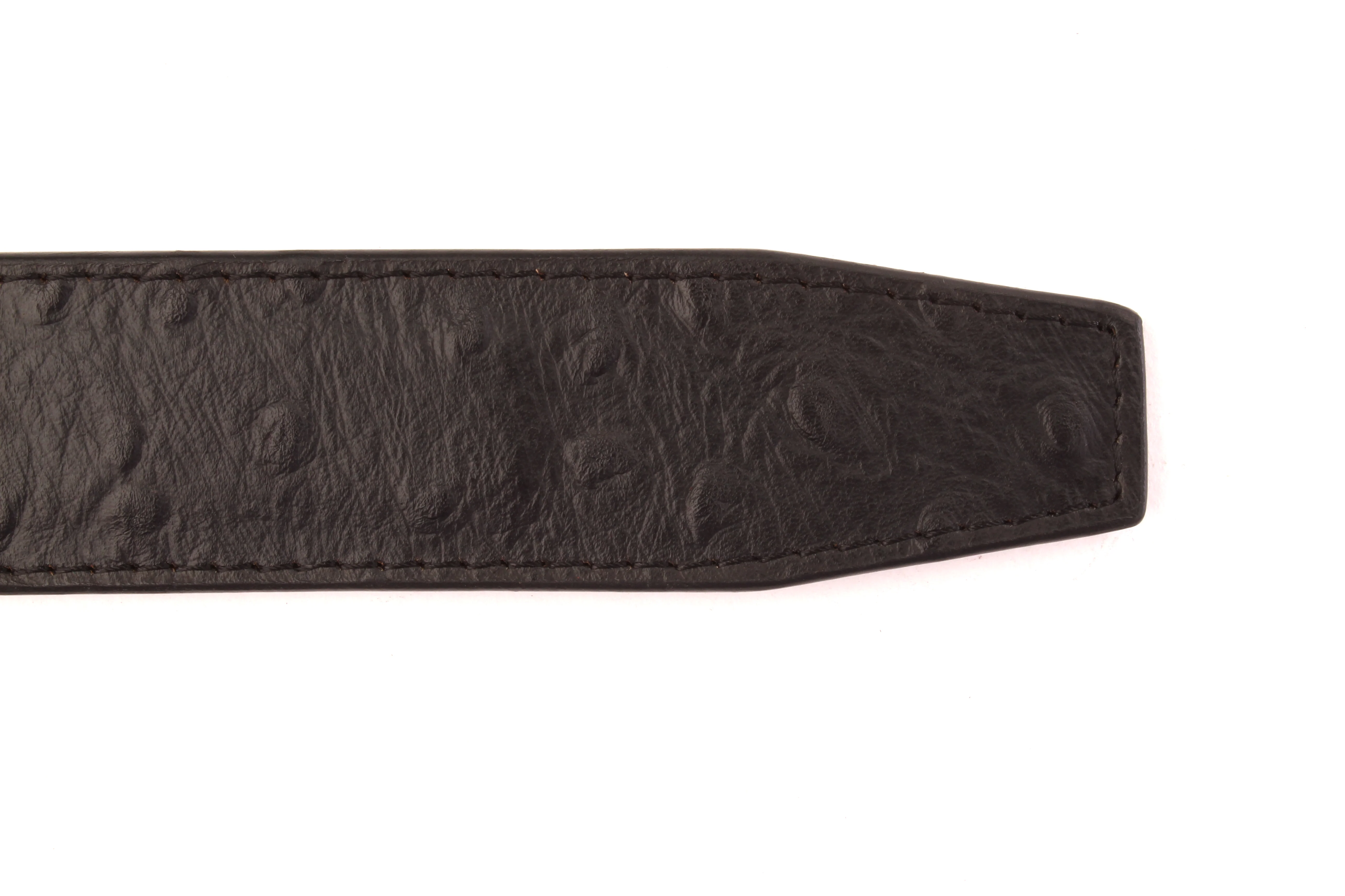 1.5" Black Ostrich-Embossed Leather Strap - Image 11