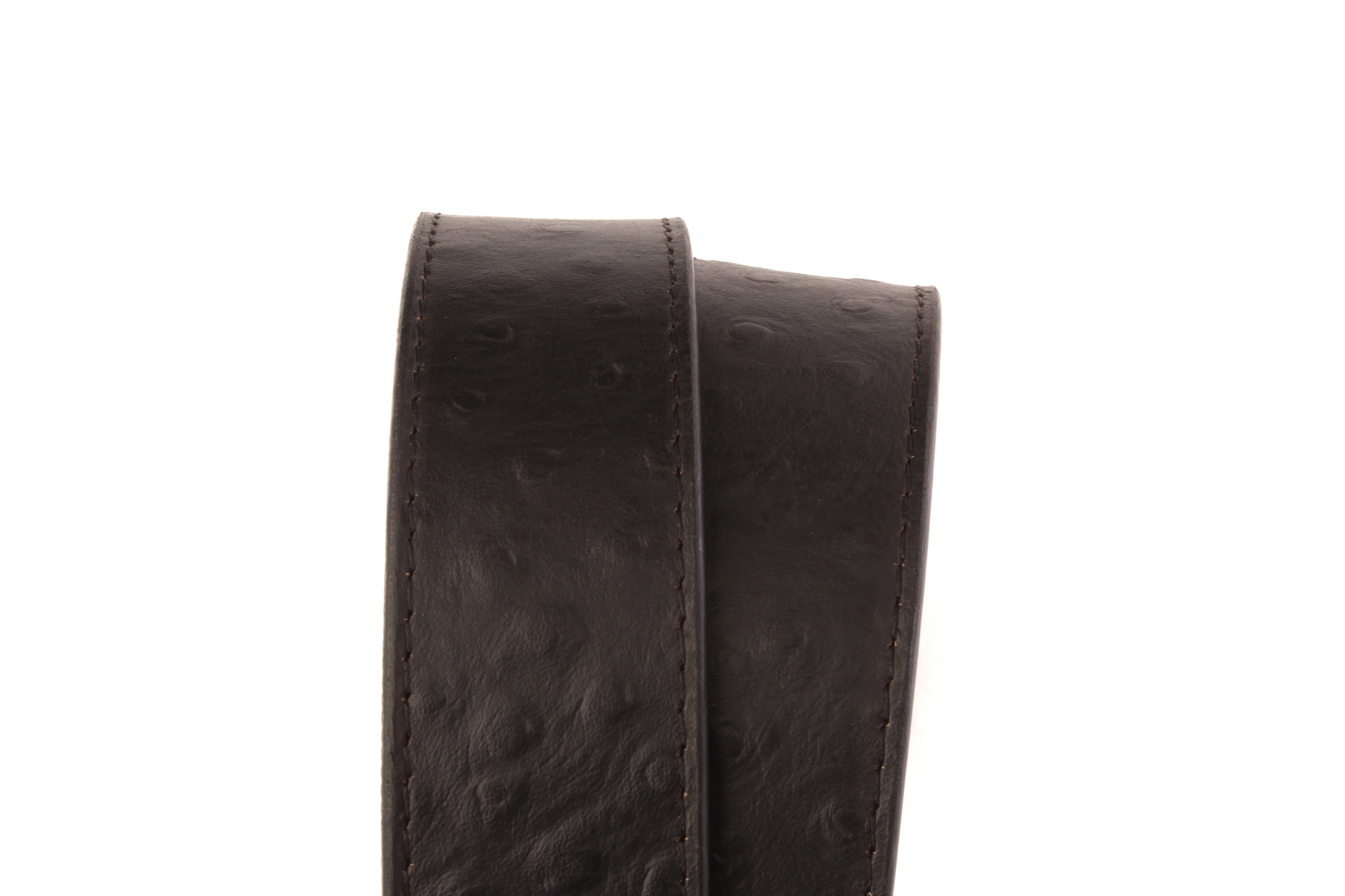 1.5" Black Ostrich-Embossed Leather Strap - Image 12