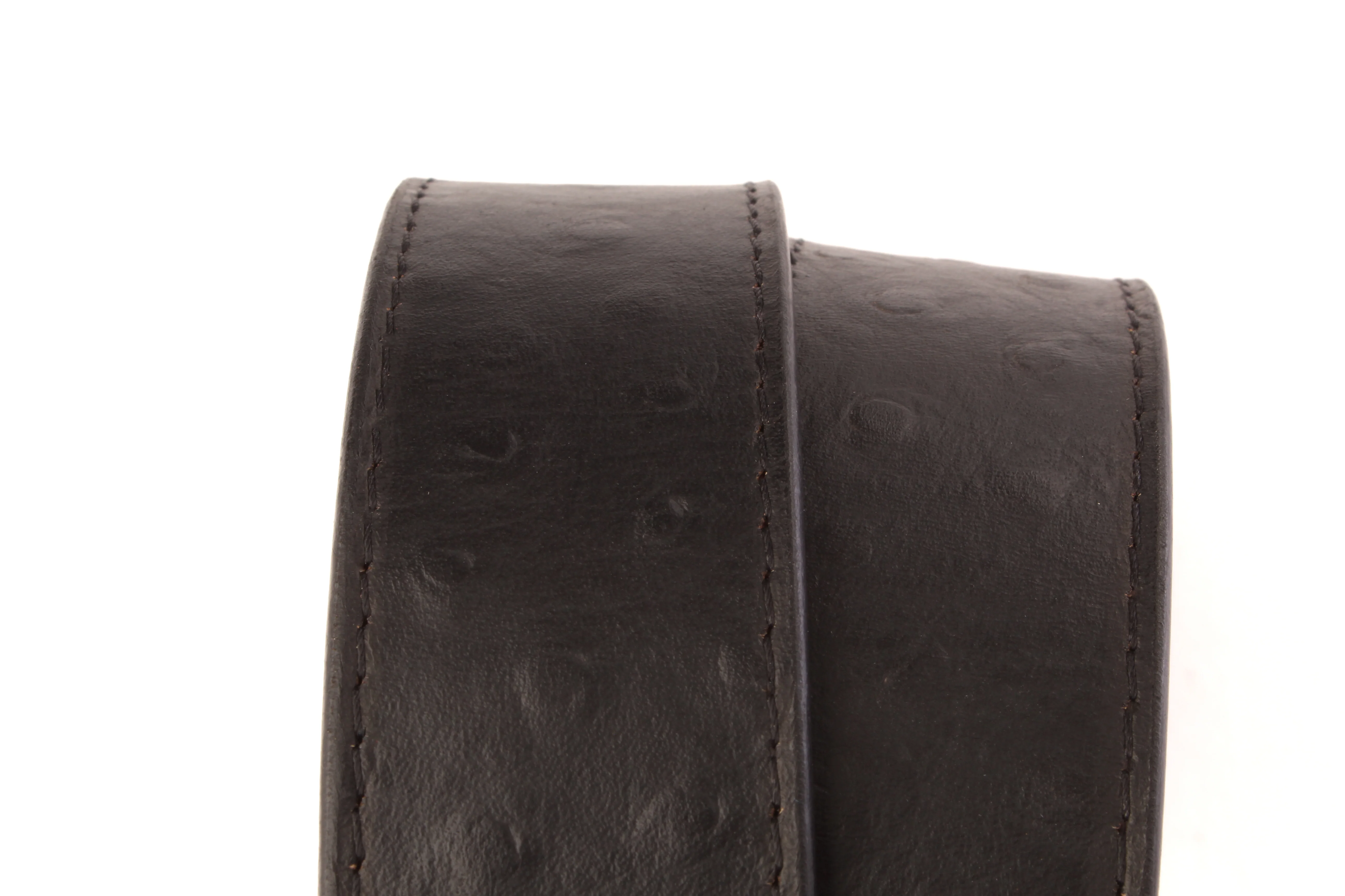 1.5" Black Ostrich-Embossed Leather Strap - Image 13