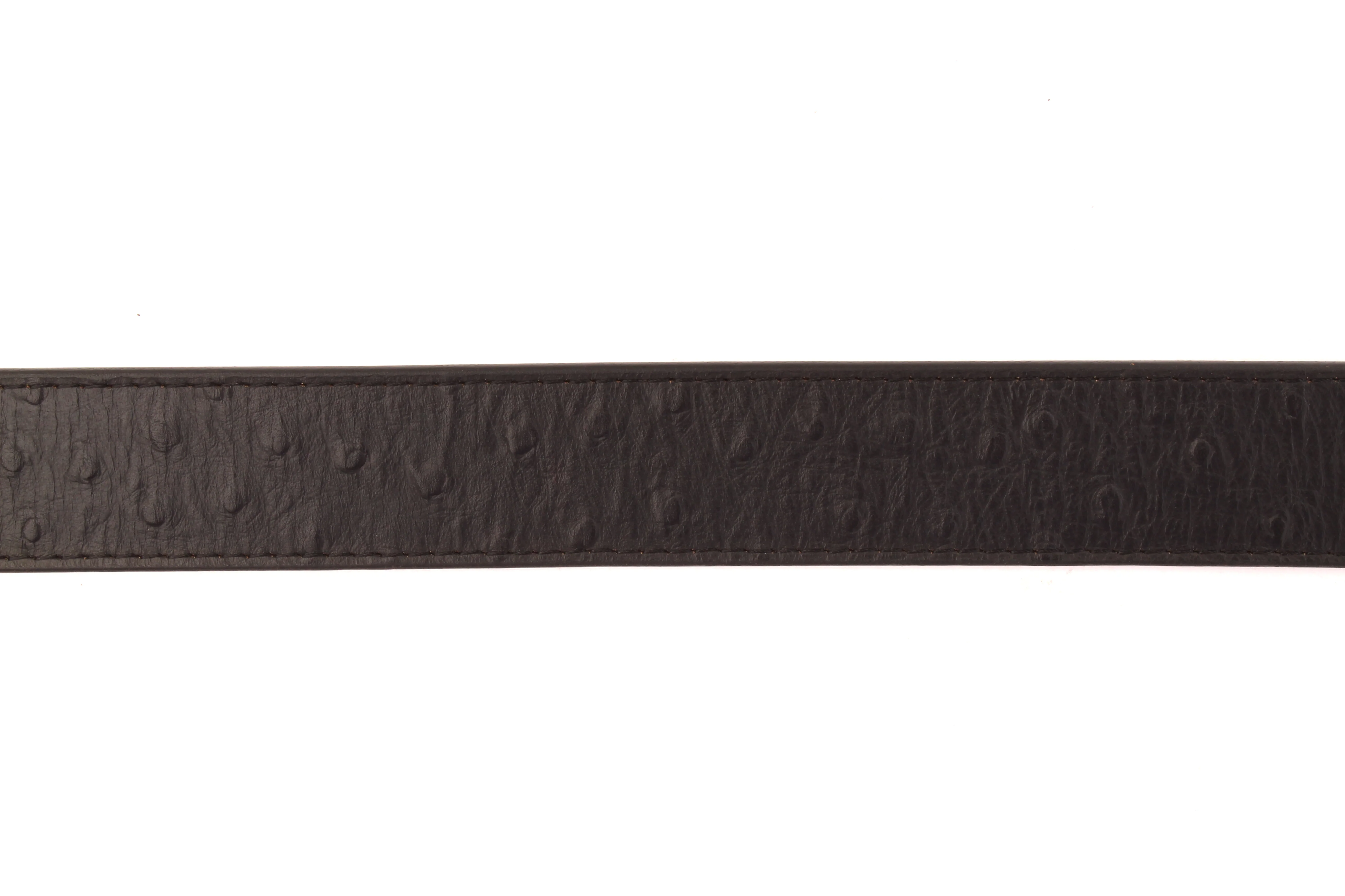 1.5" Black Ostrich-Embossed Leather Strap - Image 7
