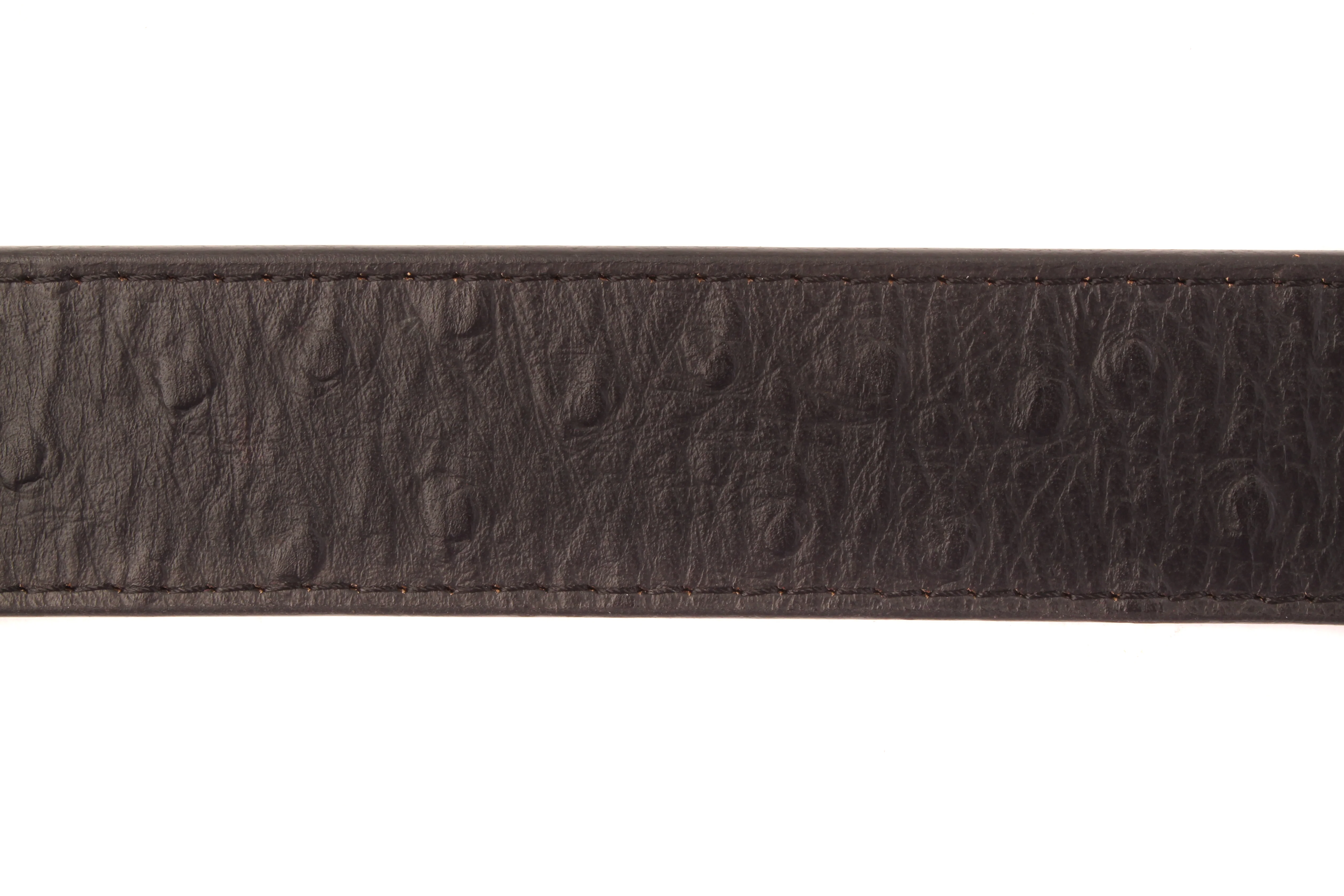 1.5" Black Ostrich-Embossed Leather Strap - Image 8