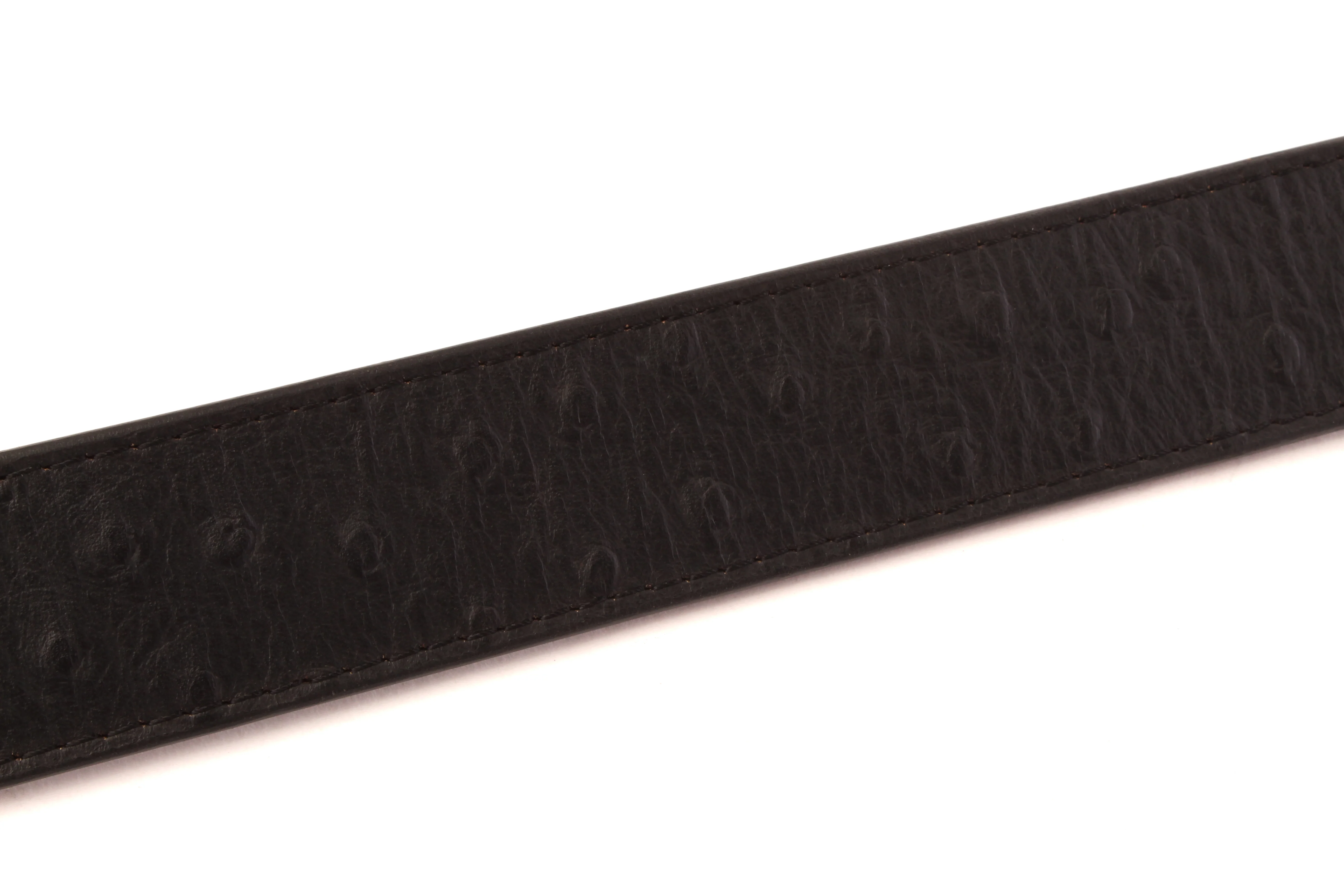 1.5" Black Ostrich-Embossed Leather Strap - Image 9