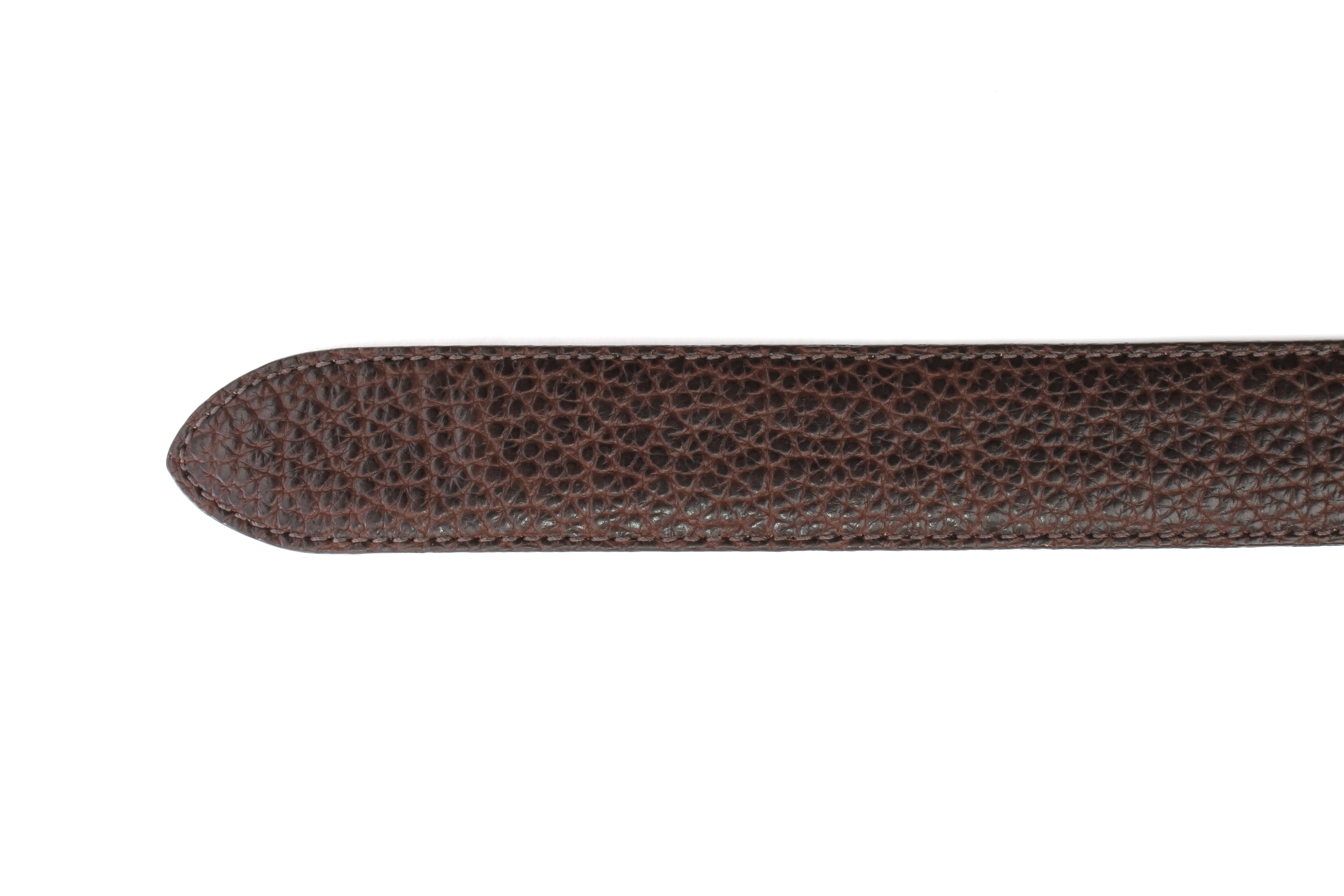 1.5" Brown American Bison Leather Strap - Image 4