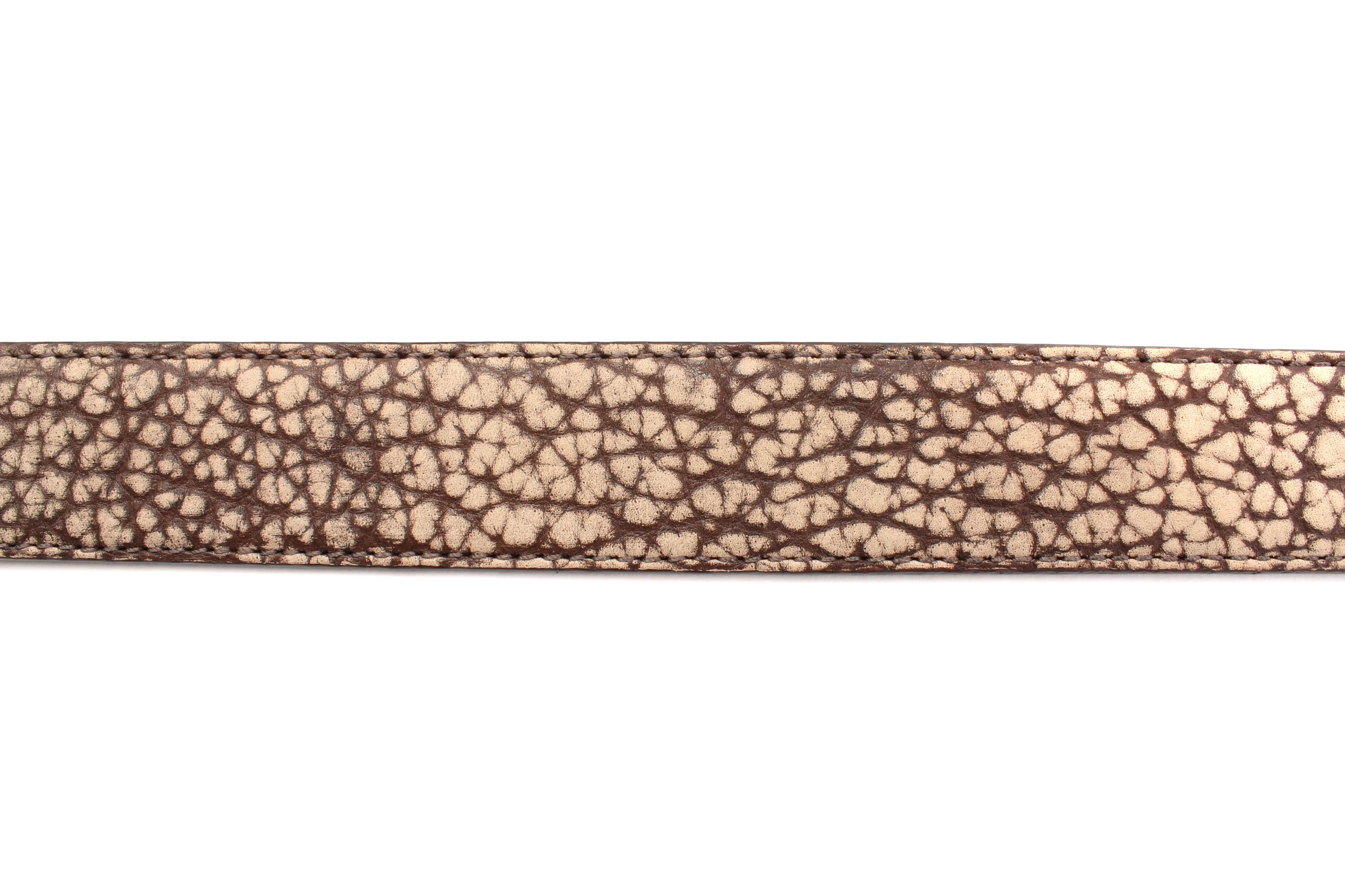 1.5" Brown American Bison Suede Leather Strap - Image 3