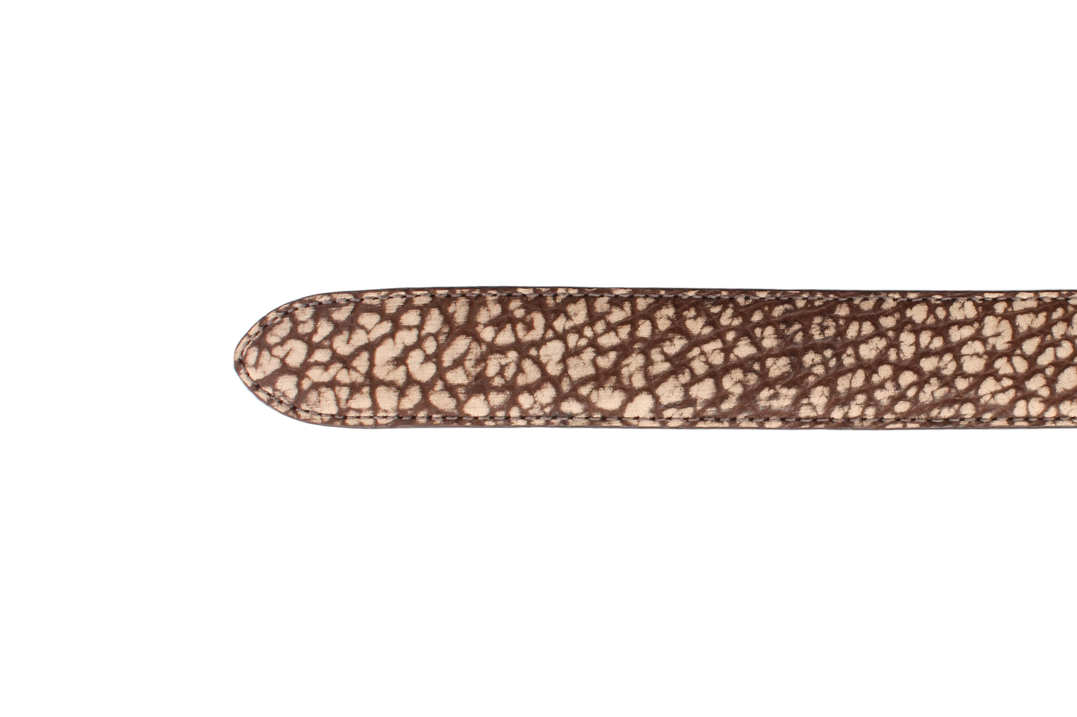 1.5" Brown American Bison Suede Leather Strap - Image 4