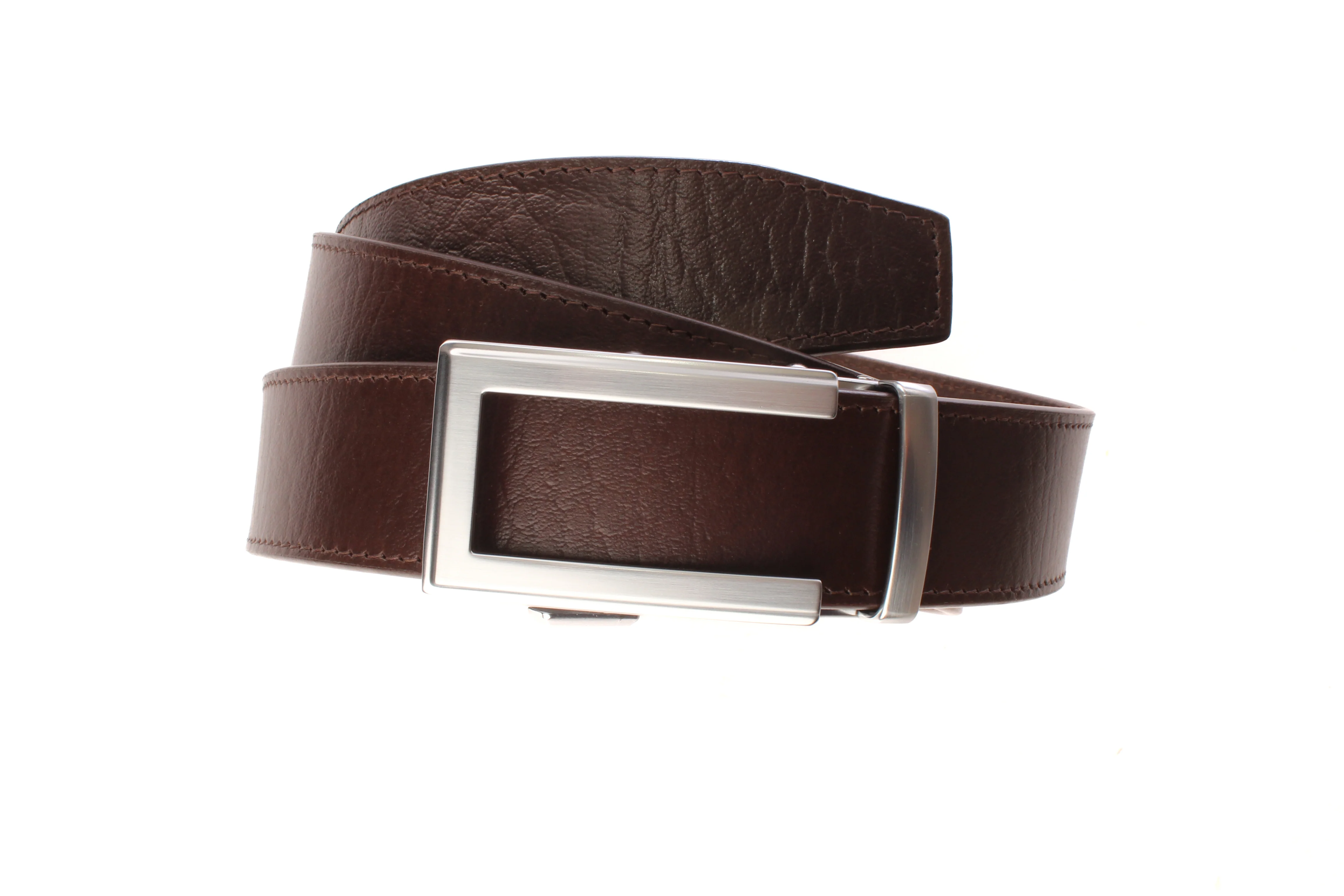 1.5" Brown Buffalo Vegetable Tanned Leather w/Traditional in Silver Buckle - Image 11