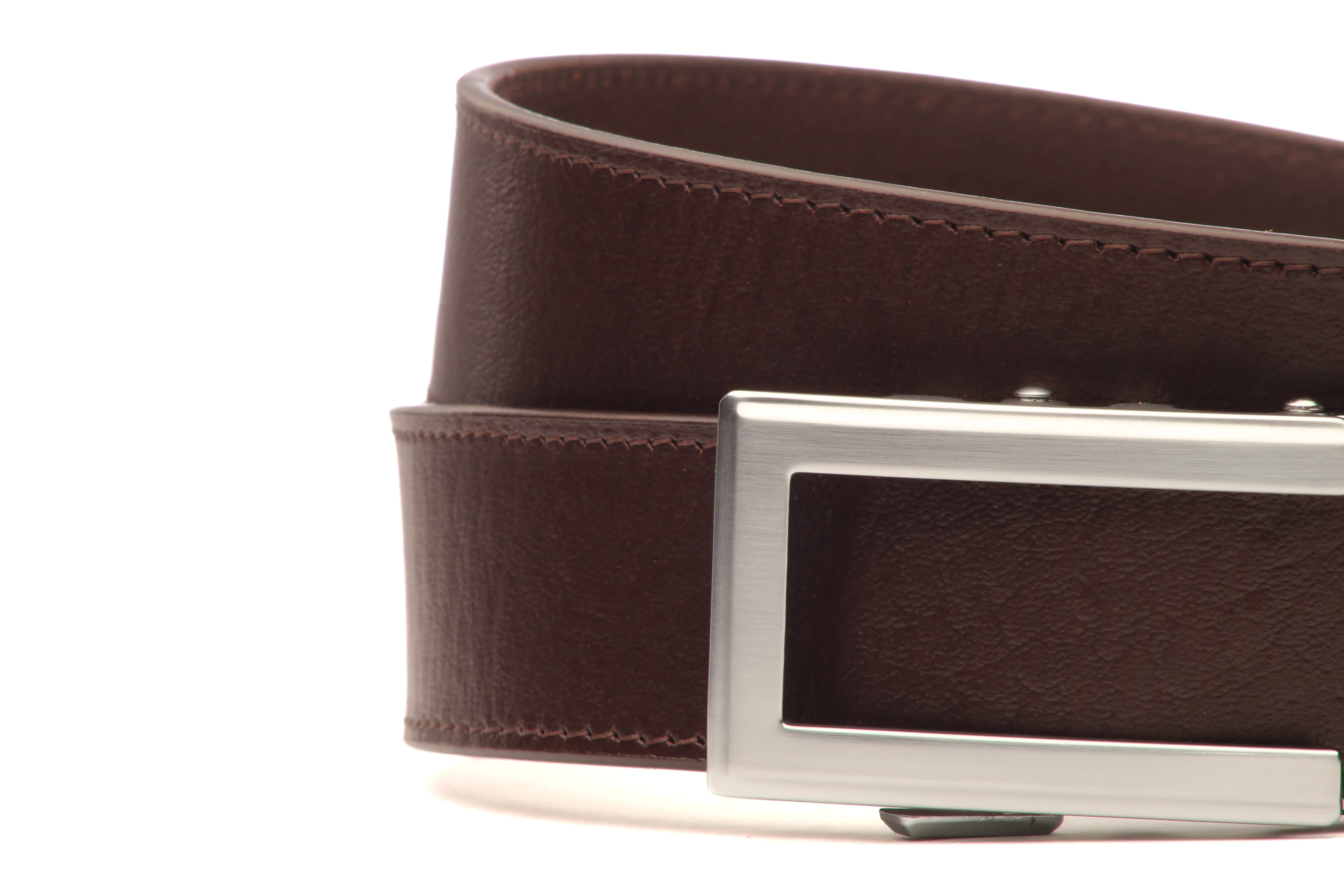 1.5" Brown Buffalo Vegetable Tanned Leather w/Traditional in Silver Buckle - Image 13