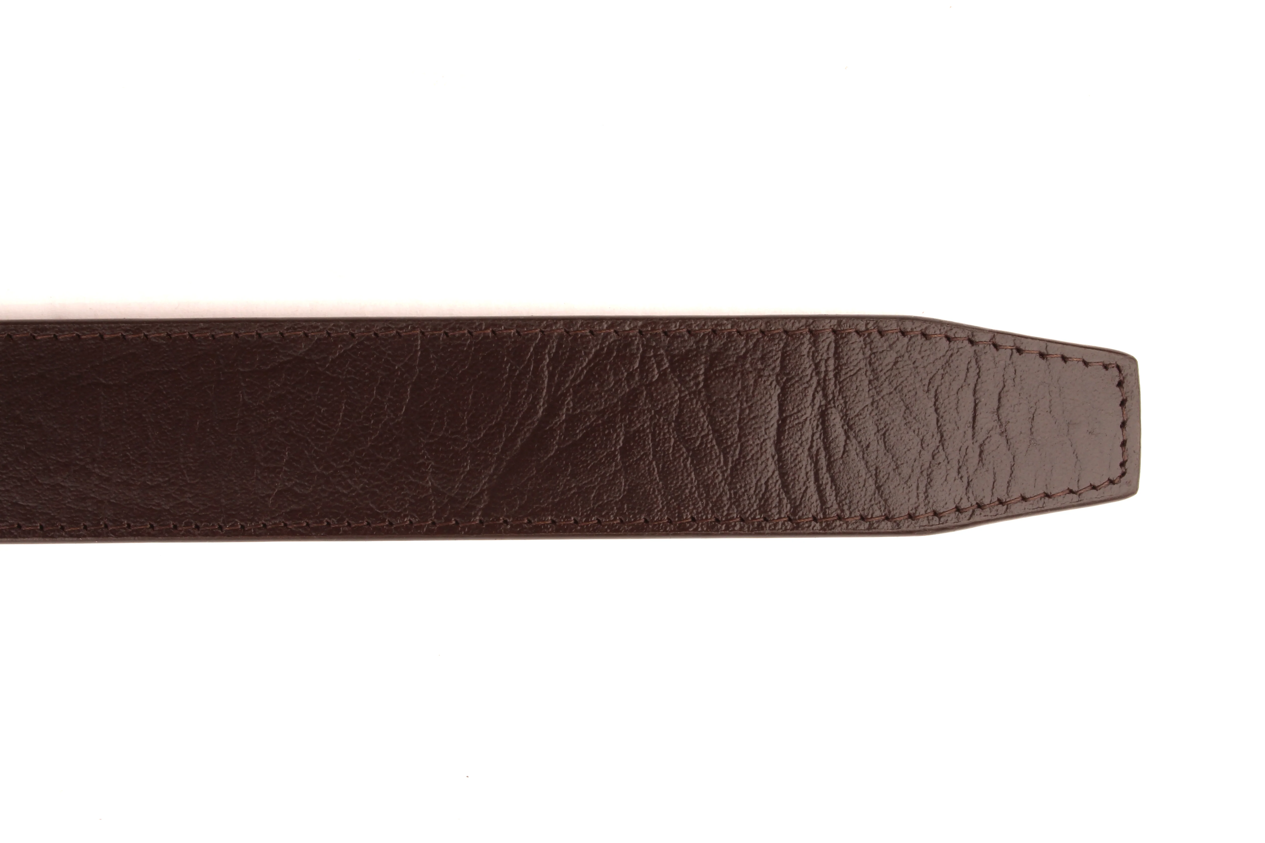 1.5" Brown Buffalo Vegetable Tanned Leather w/Traditional in Silver Buckle - Image 4