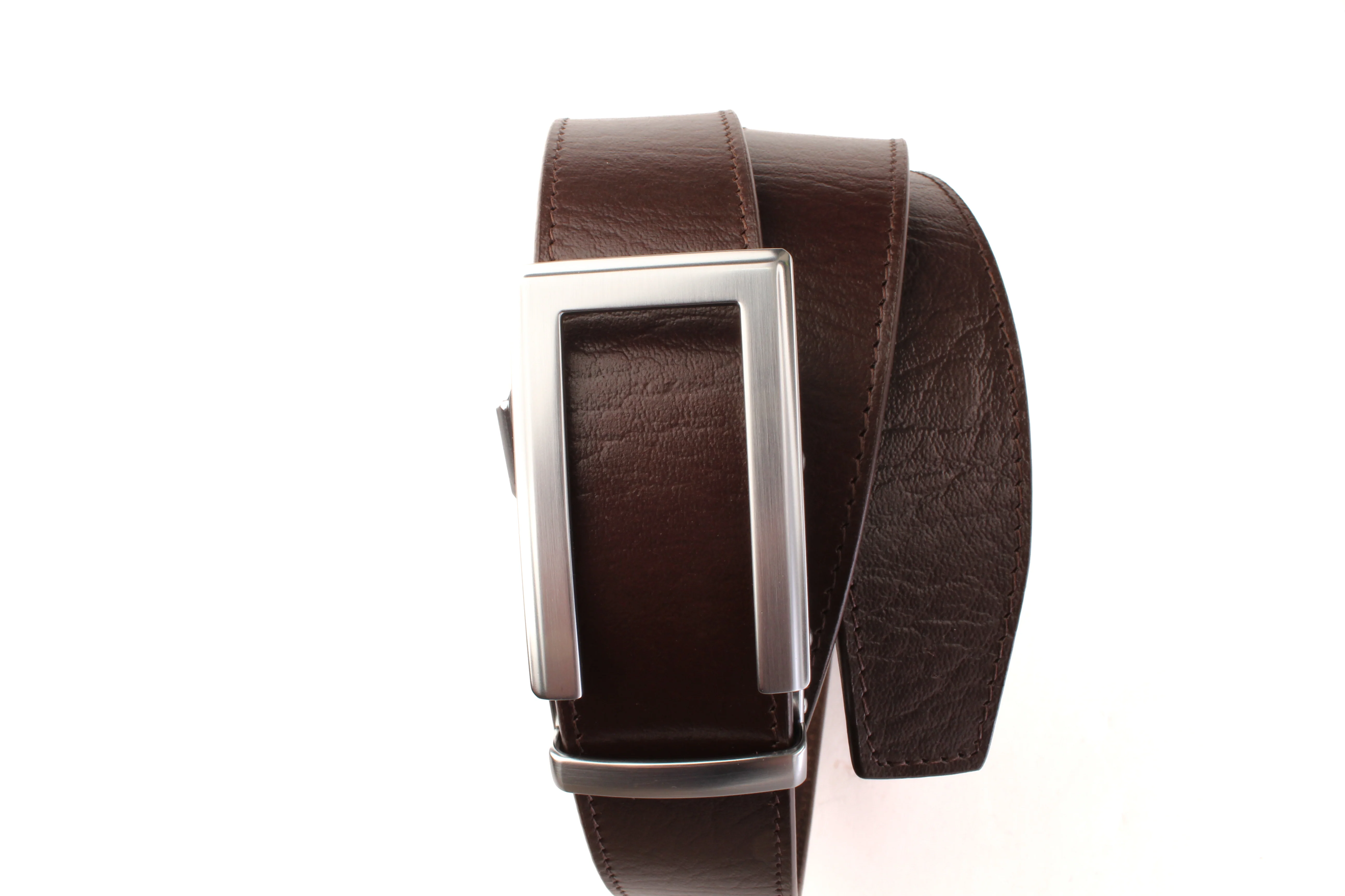 1.5" Brown Buffalo Vegetable Tanned Leather w/Traditional in Silver Buckle - Image 7