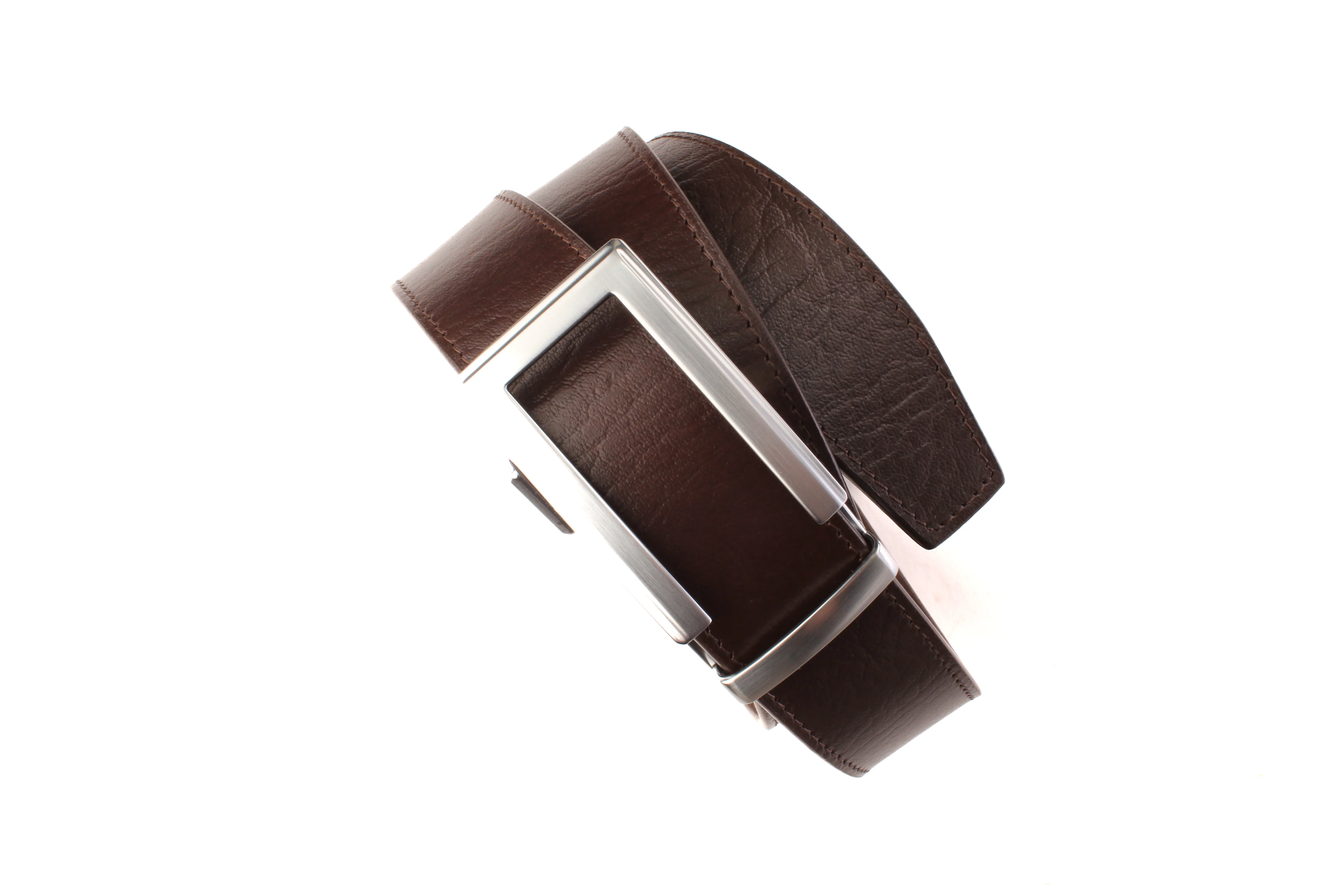 1.5" Brown Buffalo Vegetable Tanned Leather w/Traditional in Silver Buckle - Image 8
