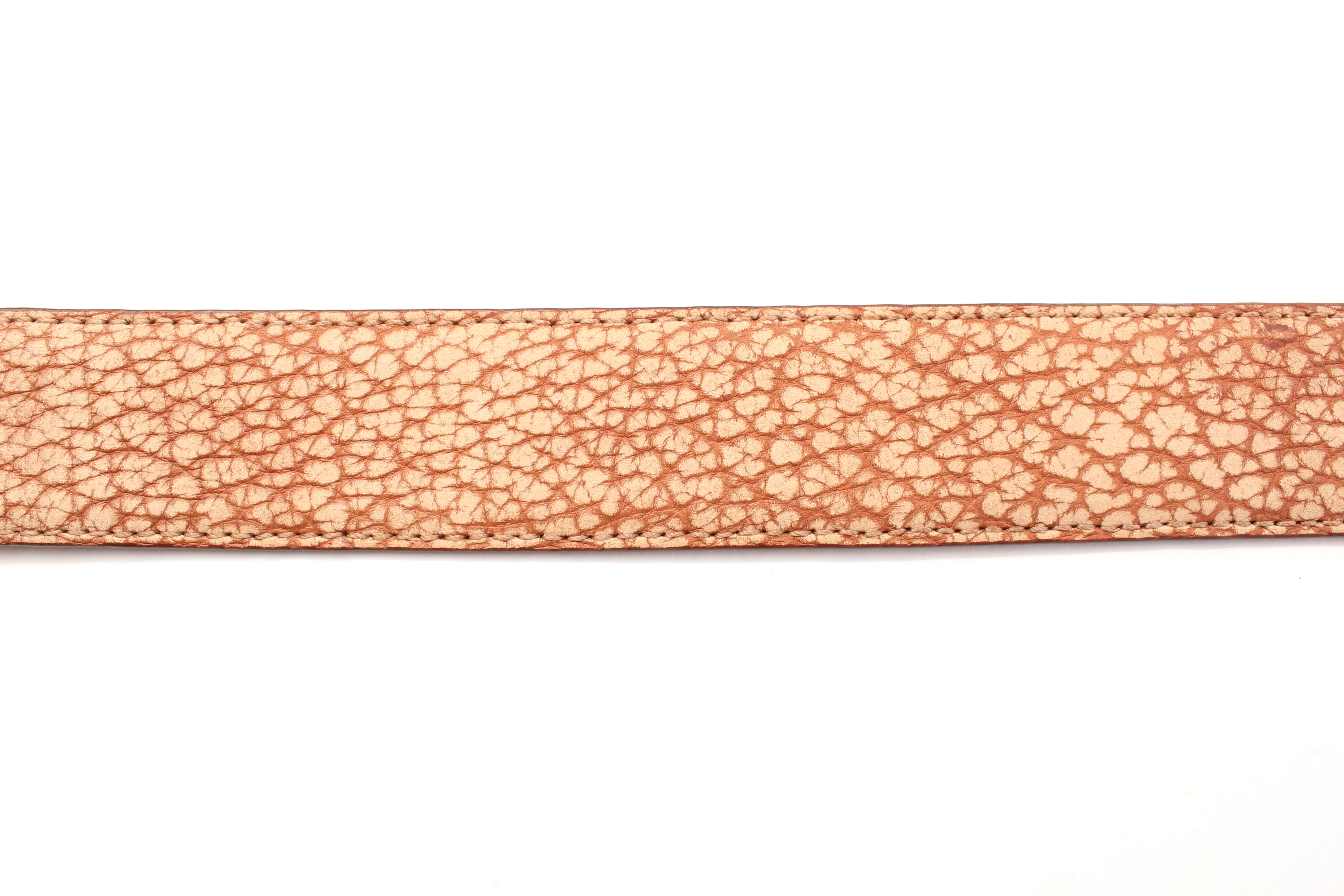 1.5" Cognac American Bison Suede Leather Strap - Image 3