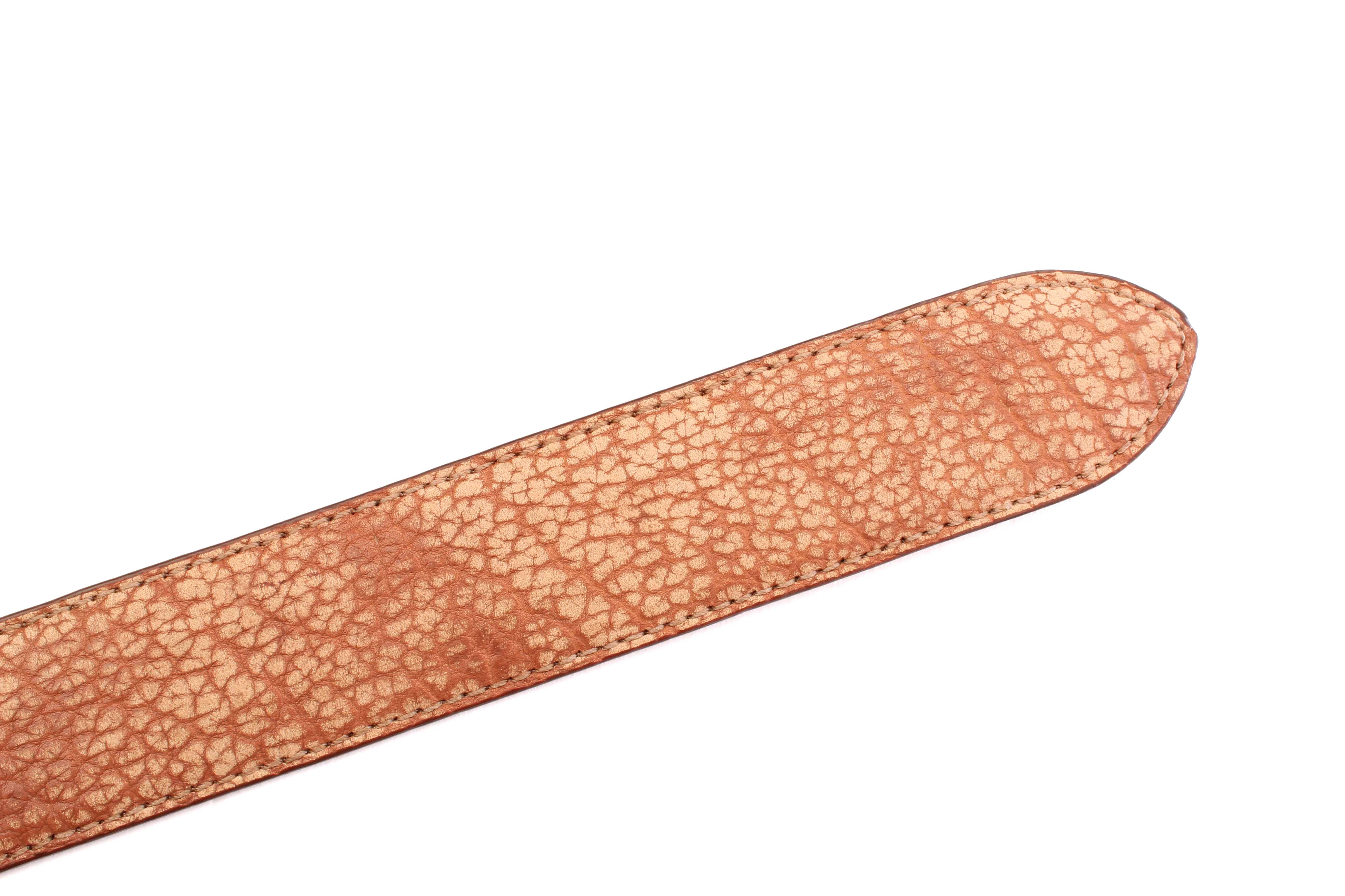 1.5" Cognac American Bison Suede Leather Strap - Image 5