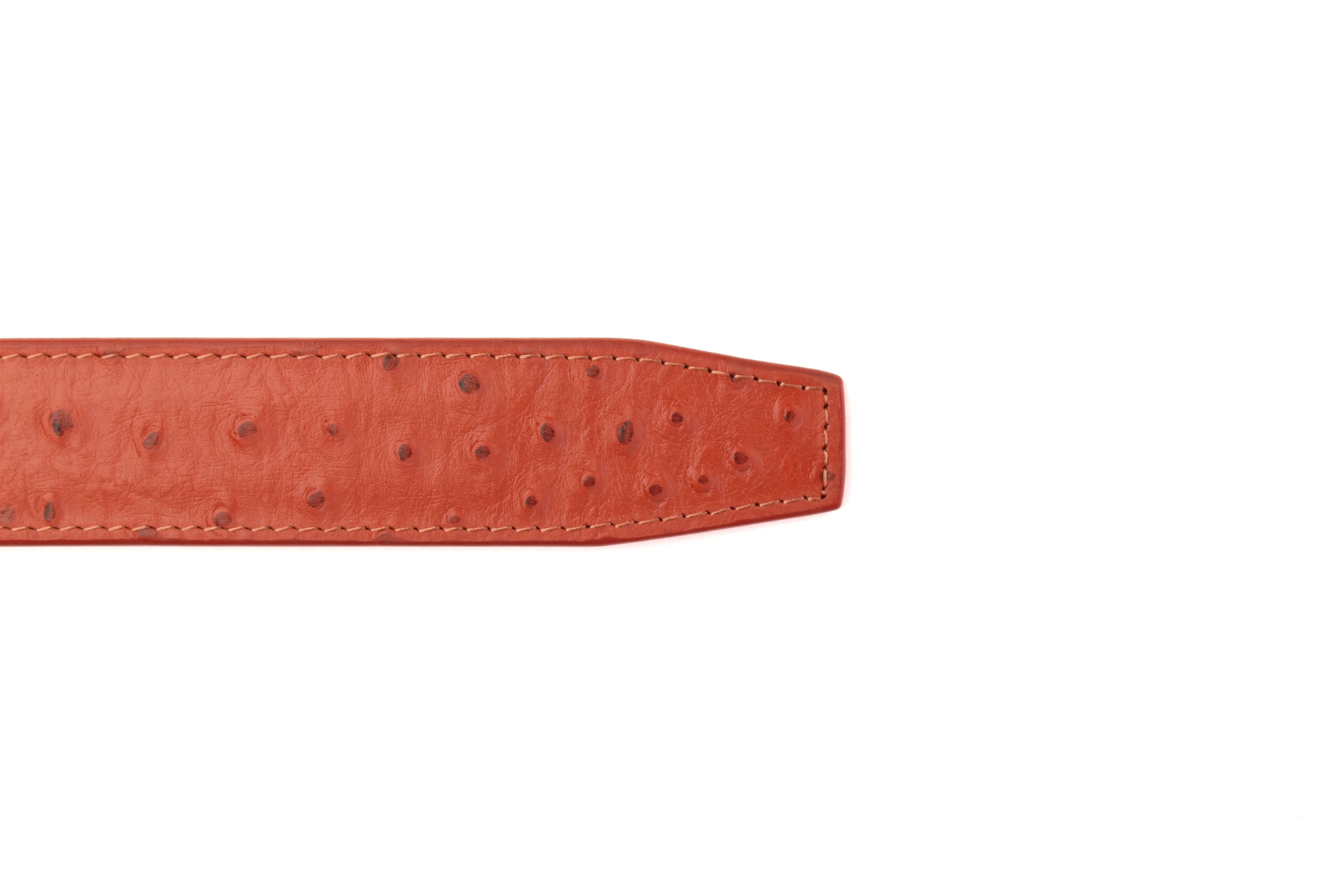 1.5" Cognac Ostrich-Embossed Leather Strap - Image 4