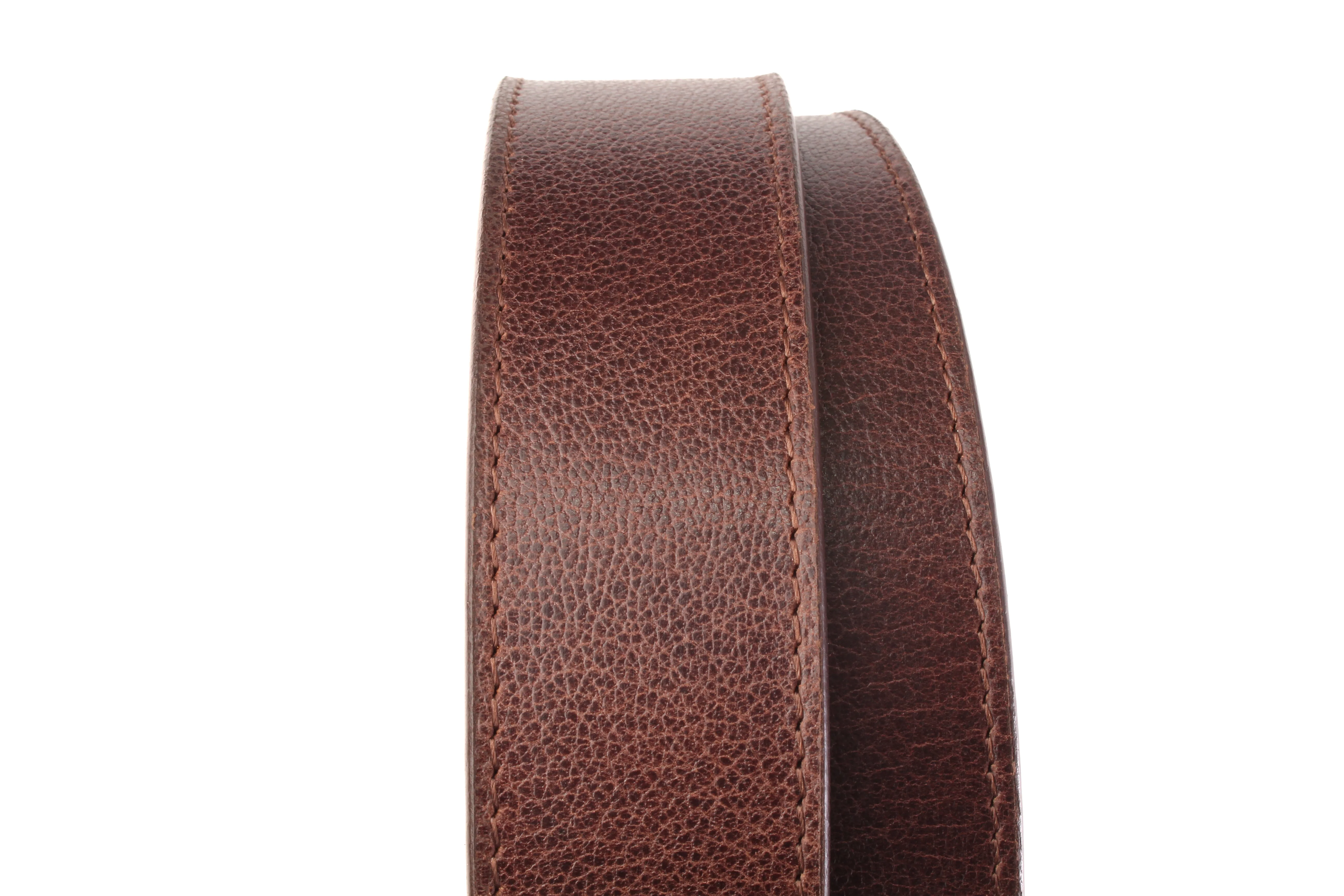 1.5" Dark Brown Heritage Buffalo Vegetable Tanned Leather Strap - Image 2