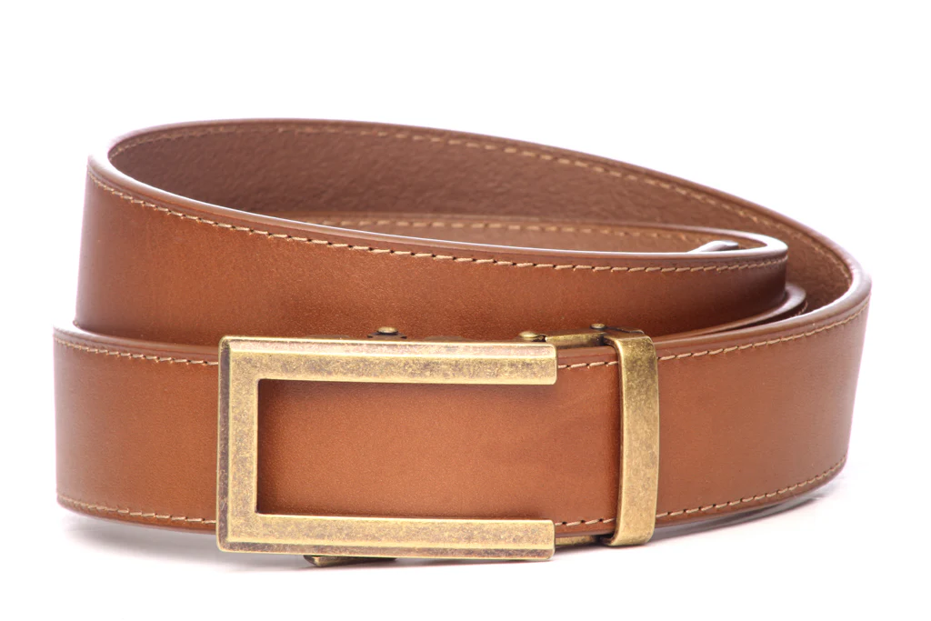 1.5" Light Brown Vegetable Tanned Leather w/buckle - Image 3