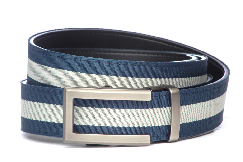 1.5" Navy w/White Stripe w/buckle - Image 3