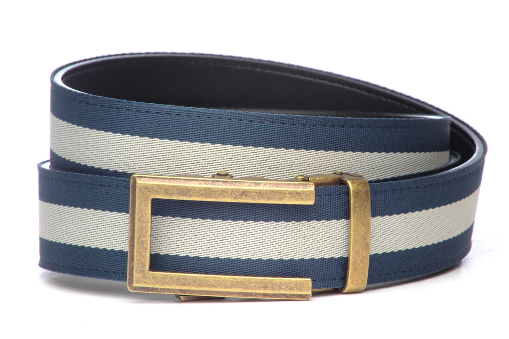 1.5" Navy w/White Stripe w/buckle - Image 5