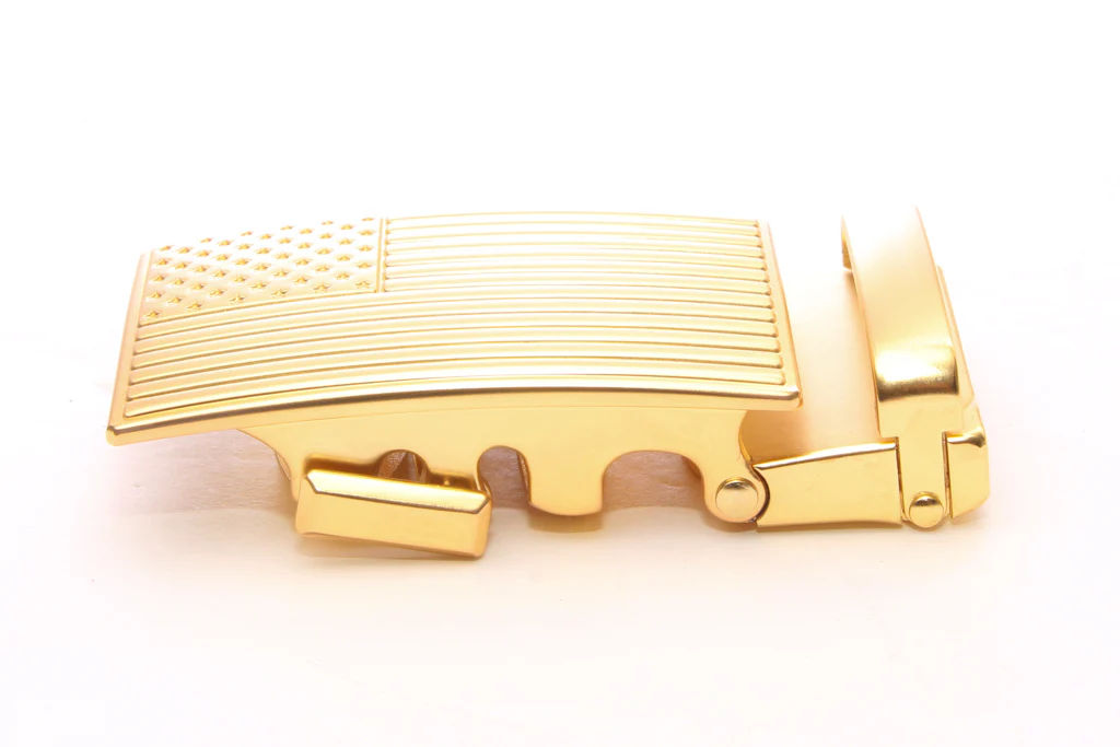 1.5" USA Flag Buckle in Gold - Image 4