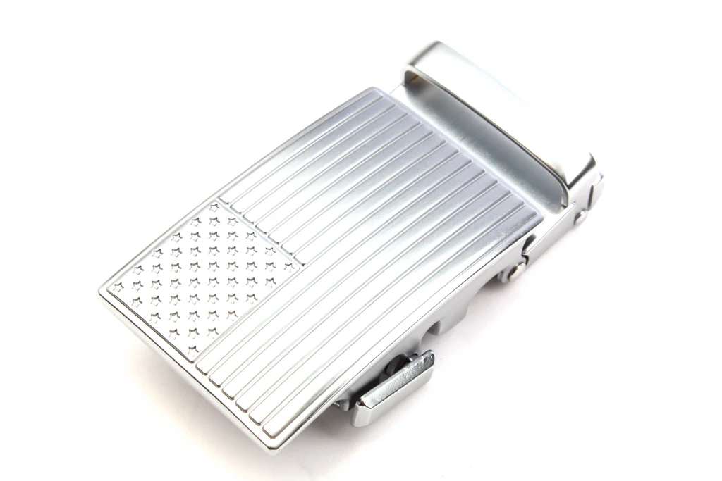 1.5" USA Flag Buckle in Silver - Image 3