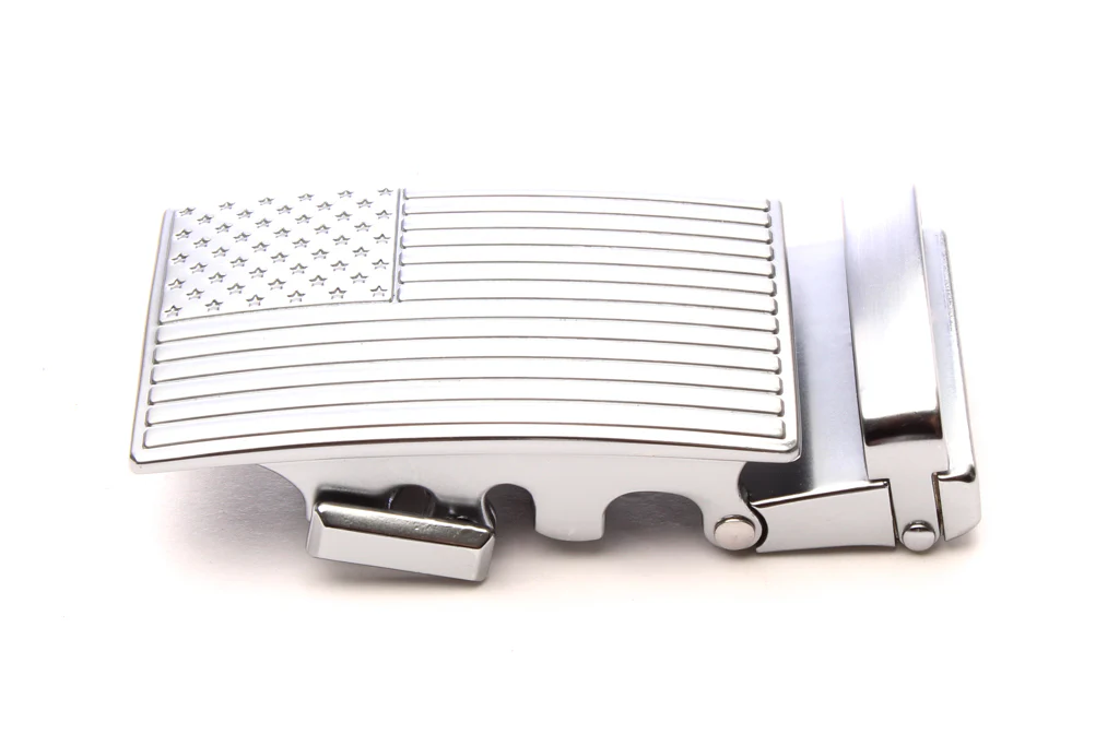 1.5" USA Flag Buckle in Silver - Image 4