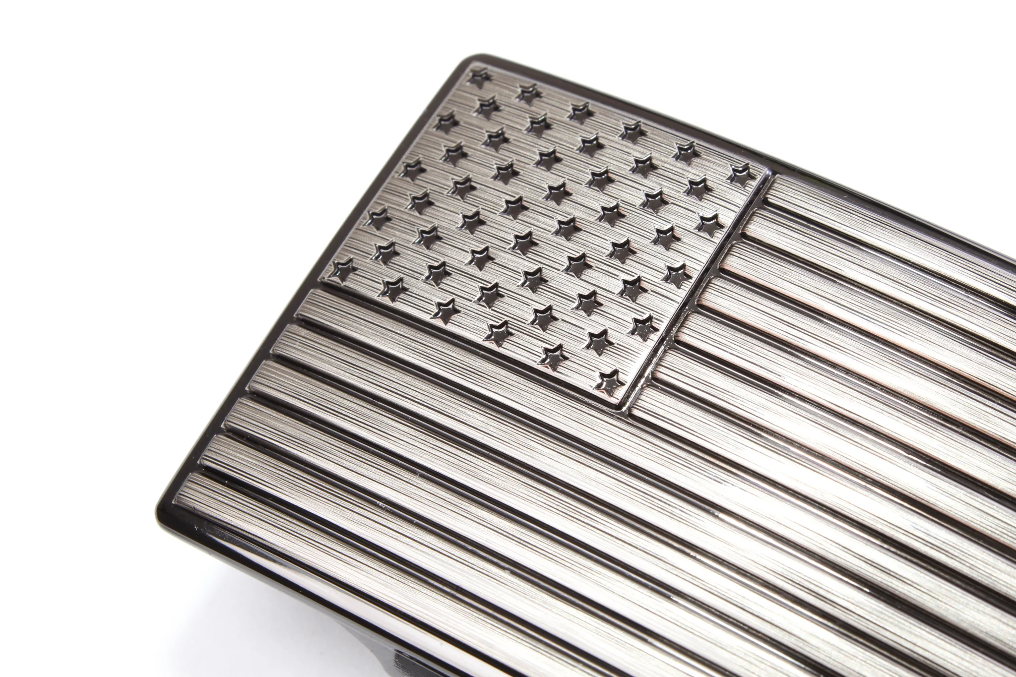 1.5" USA Flag Buckle in Smoked Gunmetal - Image 3