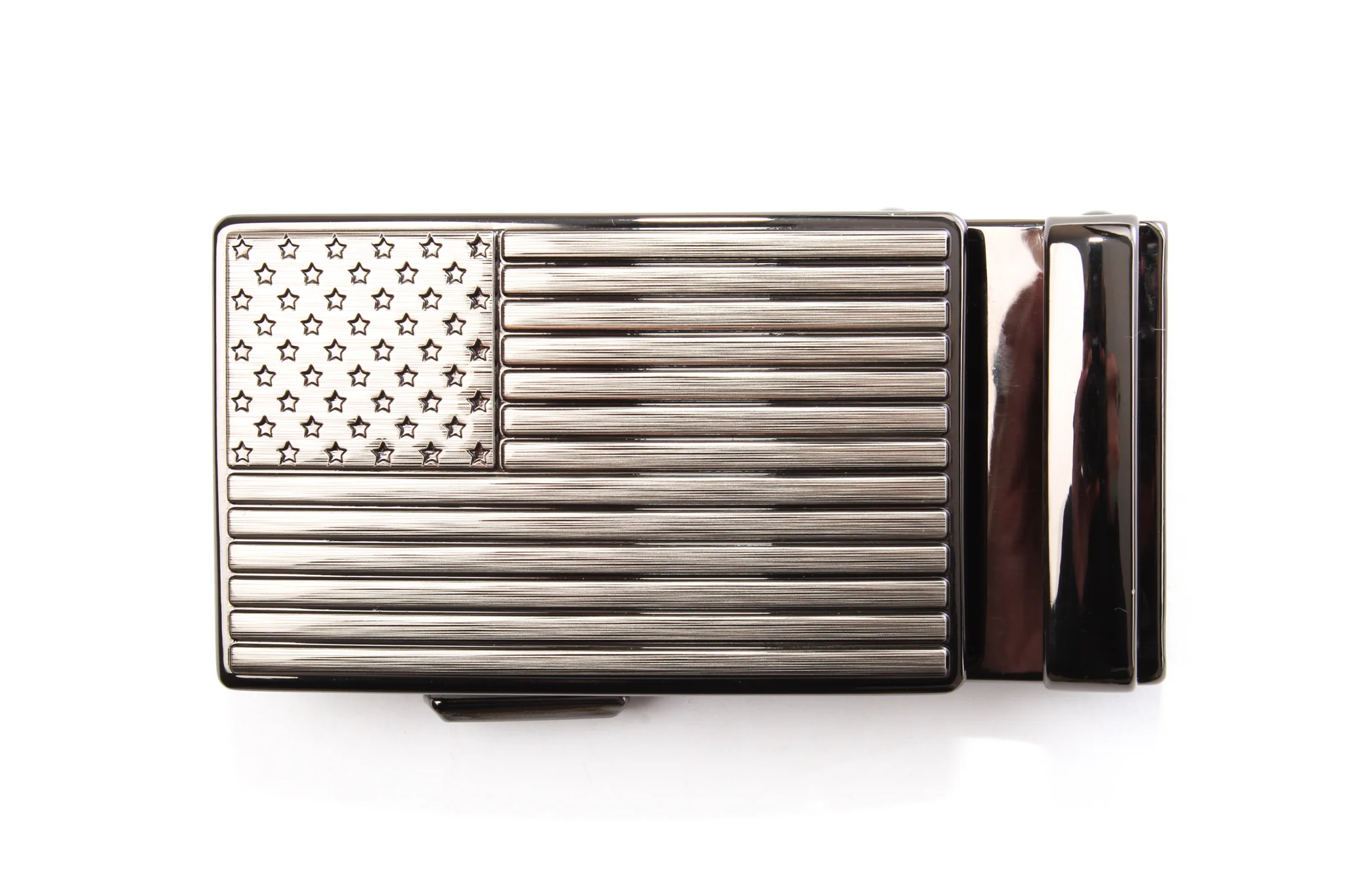 1.5" USA Flag Buckle in Smoked Gunmetal - Image 6