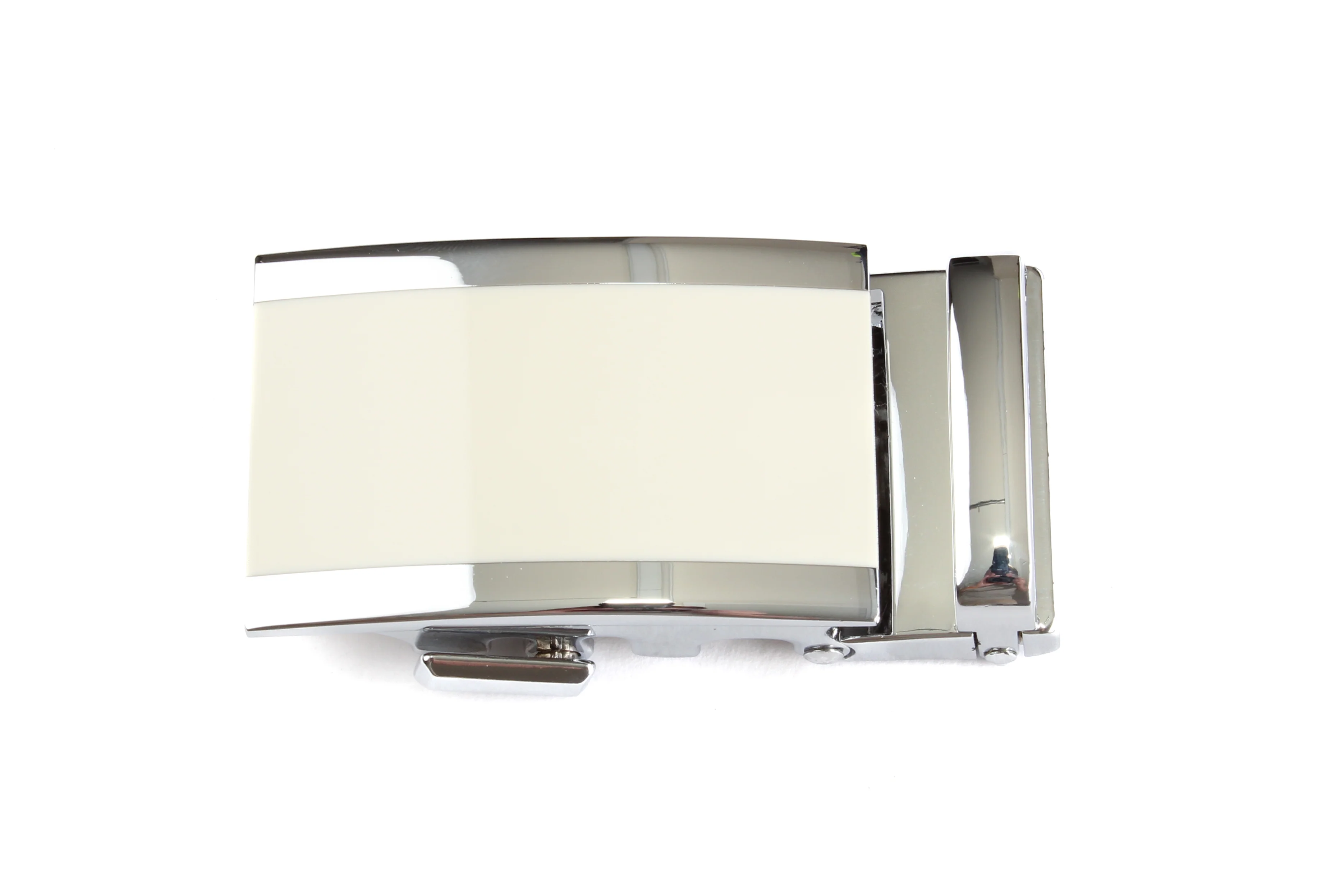 1.5" White Onyx Buckle in Silver - Image 3