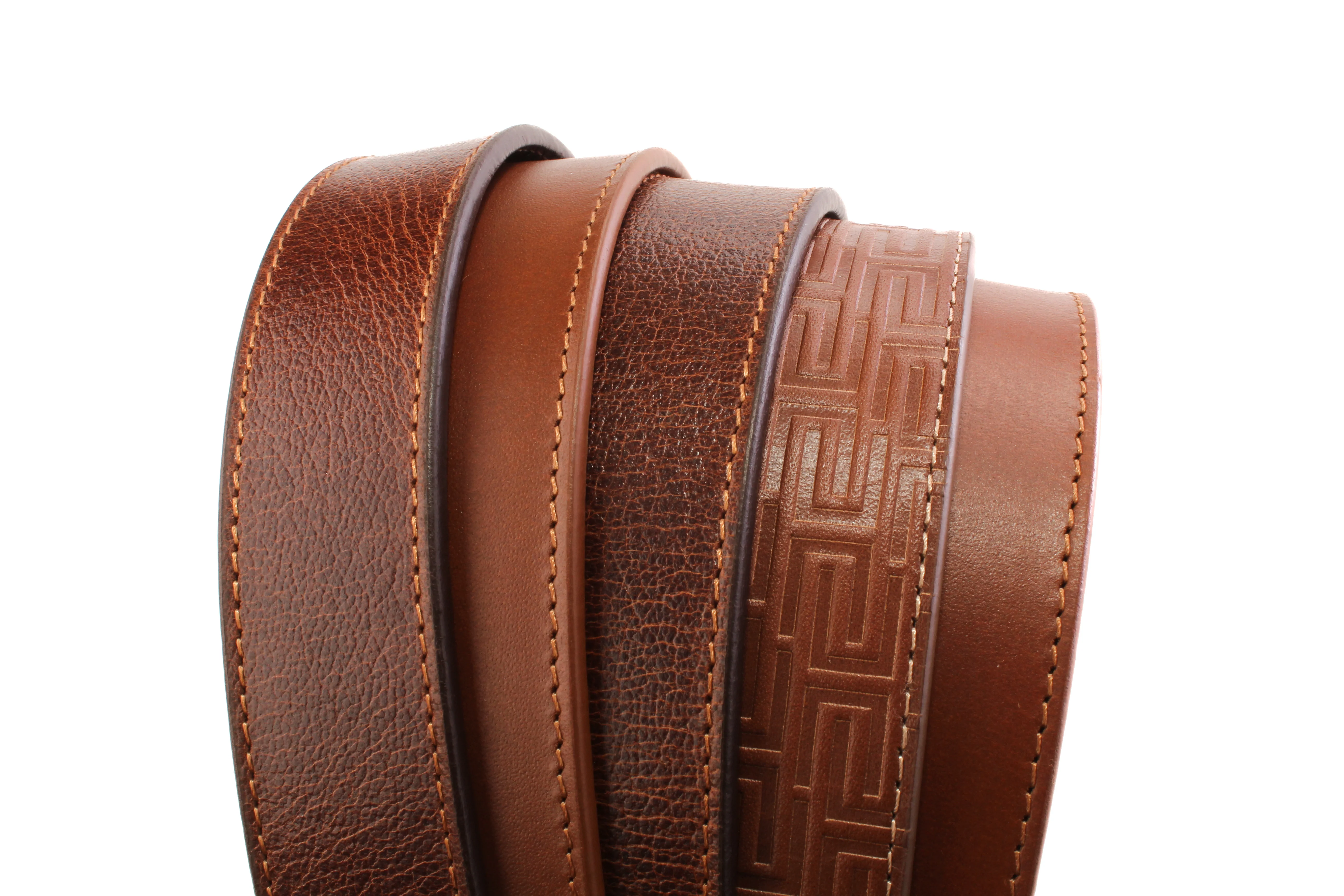 **FACTORY SECOND** 1.25" Light Brown Casual Leather - Mystery Strap - Image 2