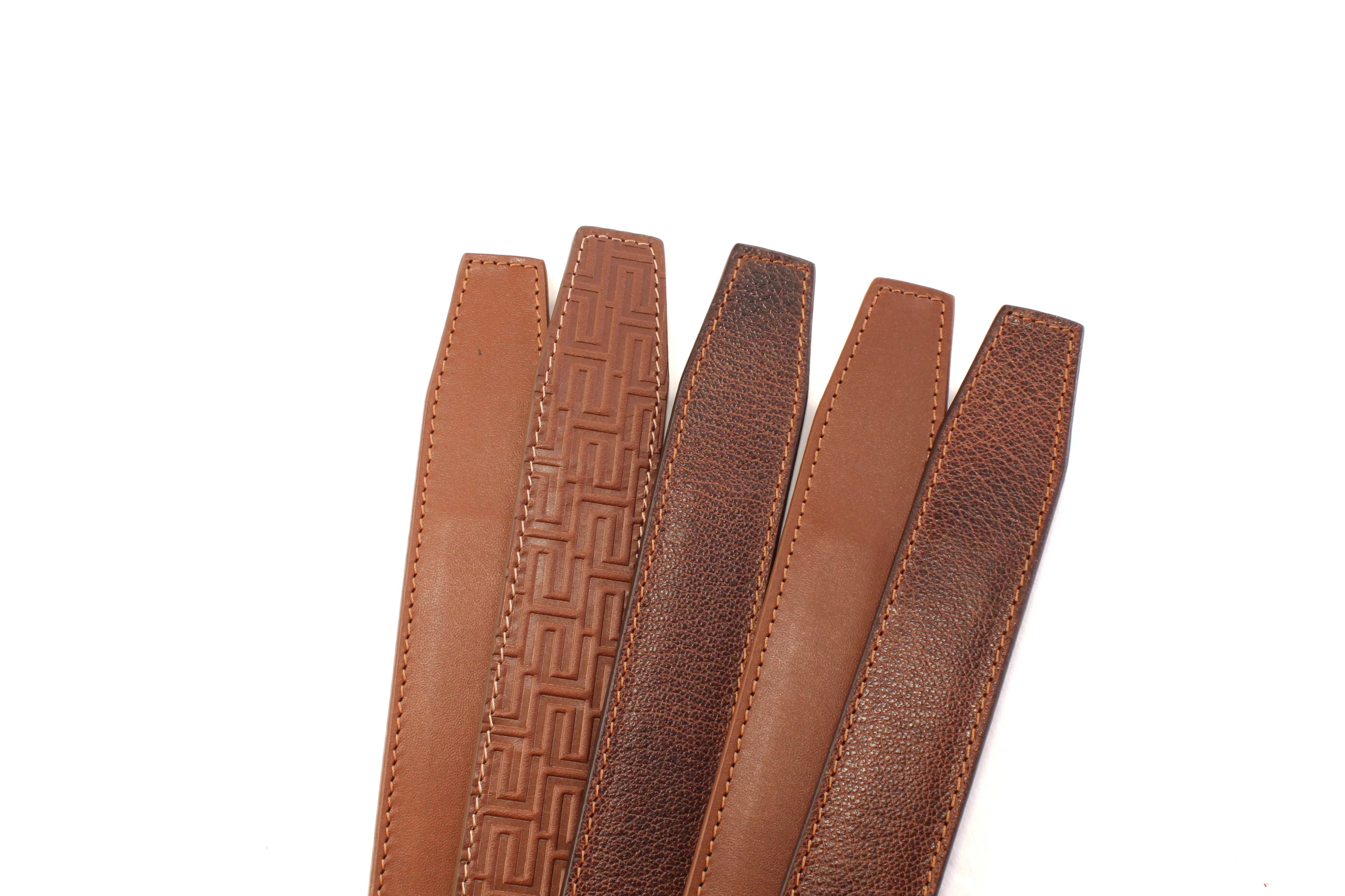 **FACTORY SECOND** 1.25" Light Brown Casual Leather - Mystery Strap - Image 4