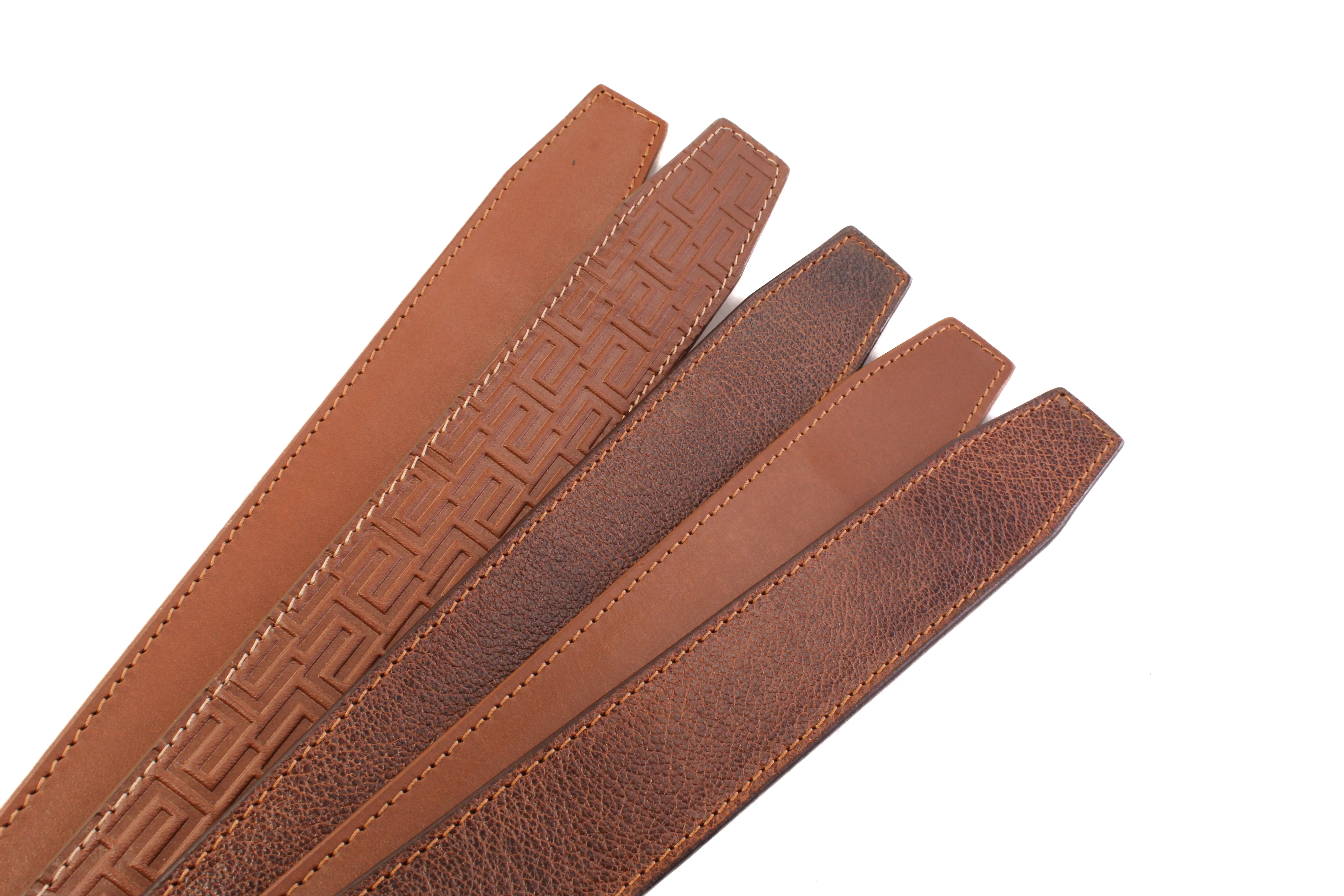 **FACTORY SECOND** 1.25" Light Brown Casual Leather - Mystery Strap - Image 5