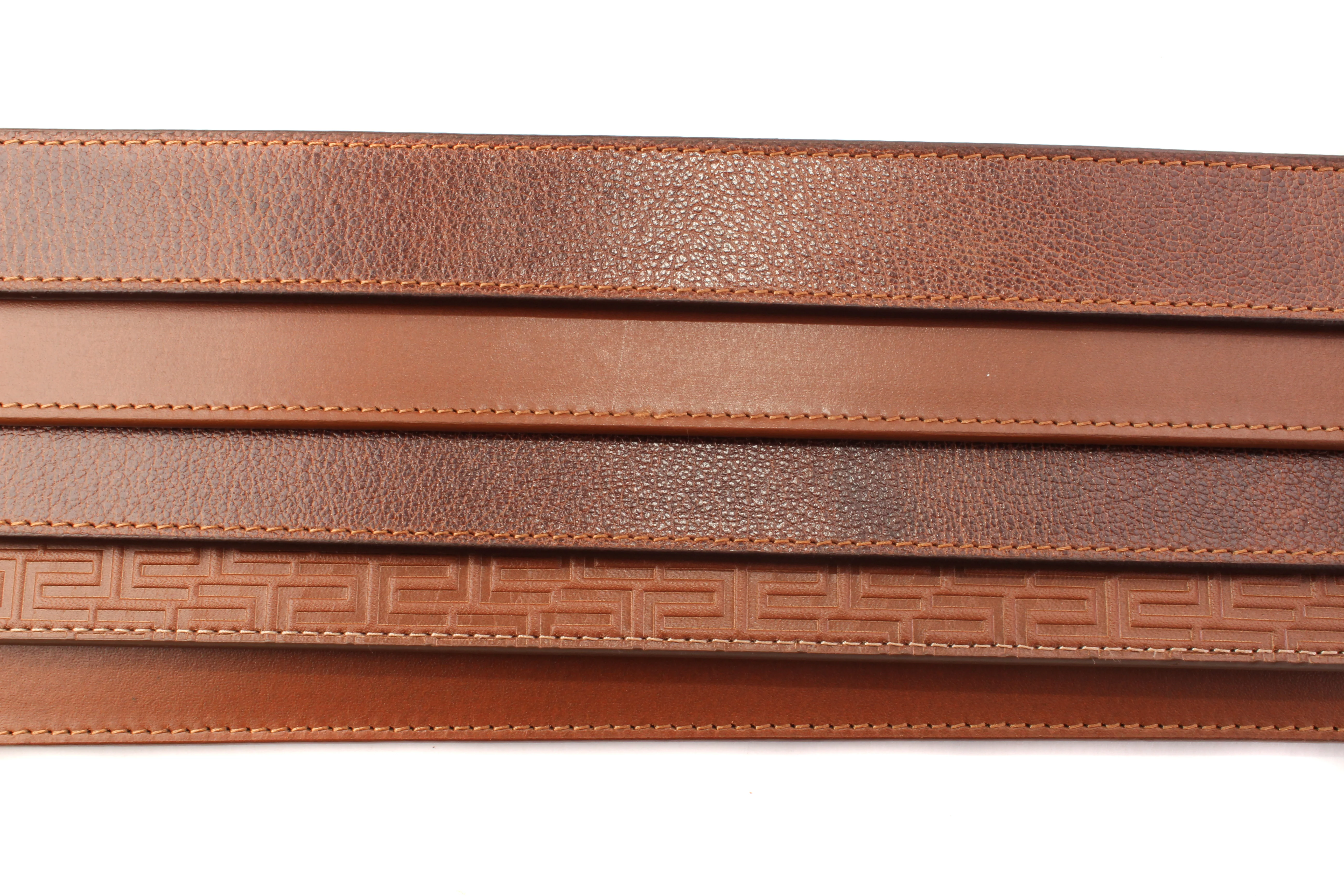 **FACTORY SECOND** 1.25" Light Brown Casual Leather - Mystery Strap - Image 7