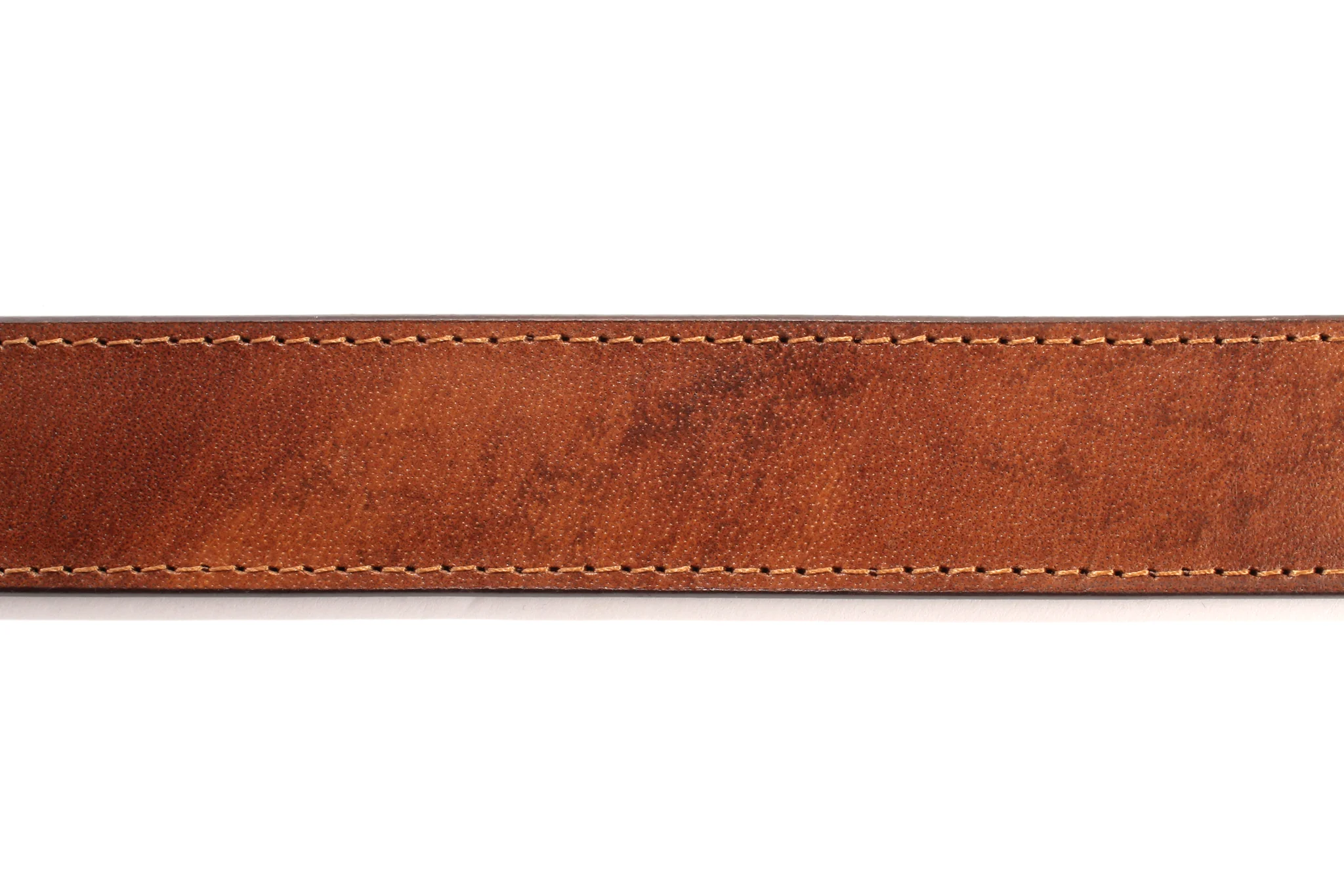**FACTORY SECOND** 1.25" Marbled Tan Vegetable Tanned Leather Strap - Image 3