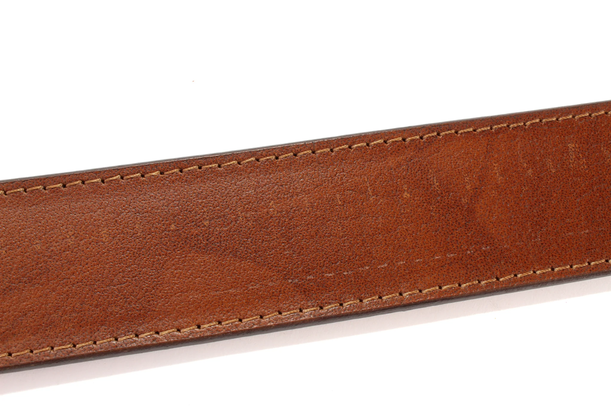 **FACTORY SECOND** 1.25" Marbled Tan Vegetable Tanned Leather Strap - Image 4